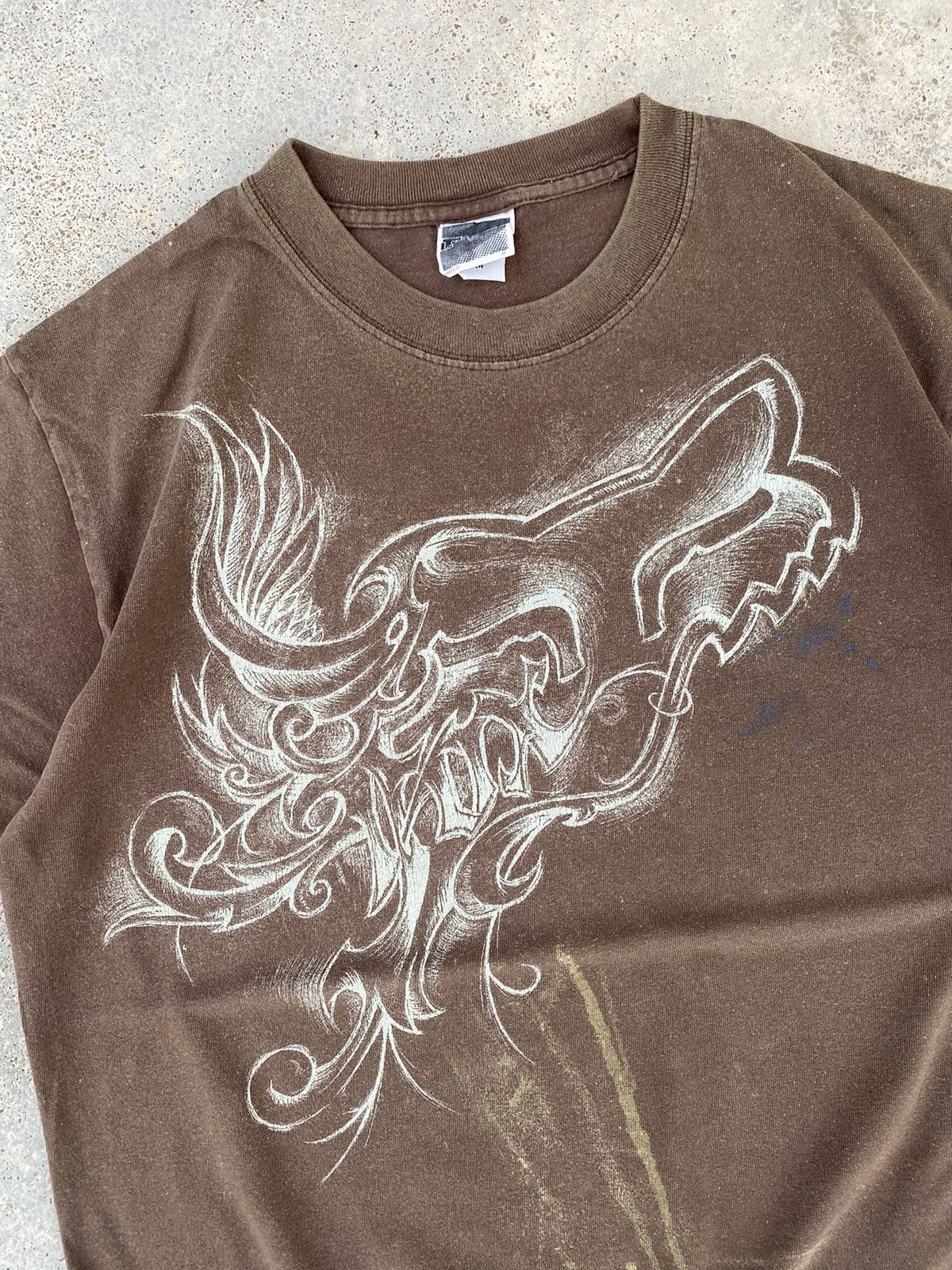Affliction × Fox Racing × Japanese Brand Vintage Y2K Fox Racing Affliction Styled T Shirt Size US M / EU 48-50 / 2 - 2 Thumbnail