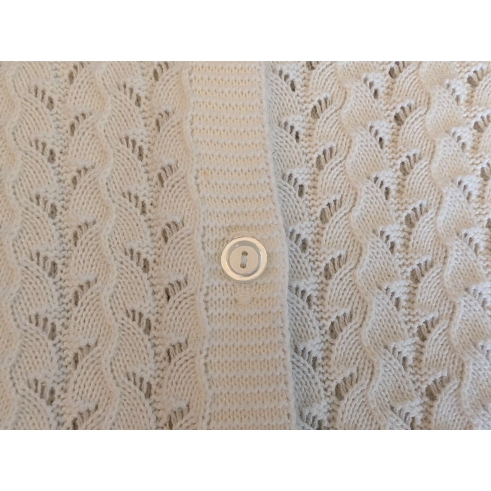 Vintage VINTAGE Carly Blake Cardigan Shirt Womens 1X White Open-Knit Cotton 80s 90s Hipster Elegant USA Made Size XL / US 12-14 / IT 48-50 - 6 Thumbnail
