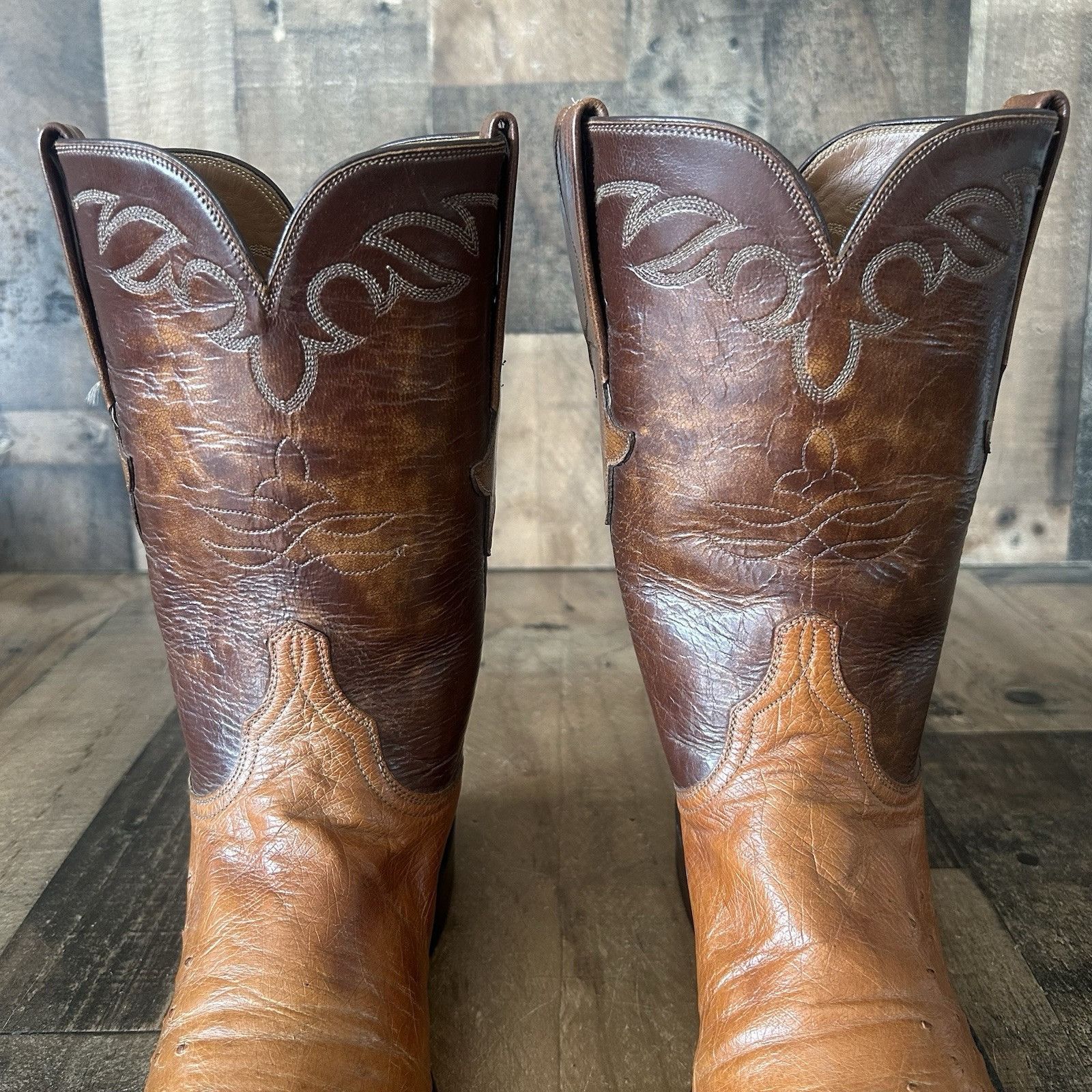 Lucchese Lucchese Classics L8348 Ostrich Cowboy Boots Mens 6.5 D Size US 6.5 / EU 39-40 - 10 Thumbnail