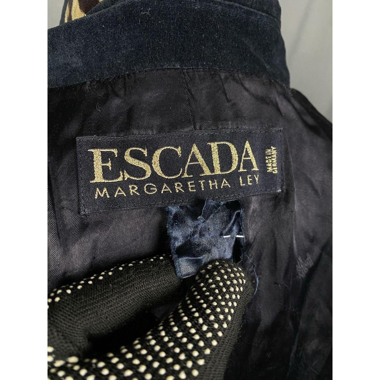 Escada Vintage 80s Escada Margaretha Ley Equestrian Velour Printed Size XS / US 0-2 / IT 36-38 - 9 Thumbnail