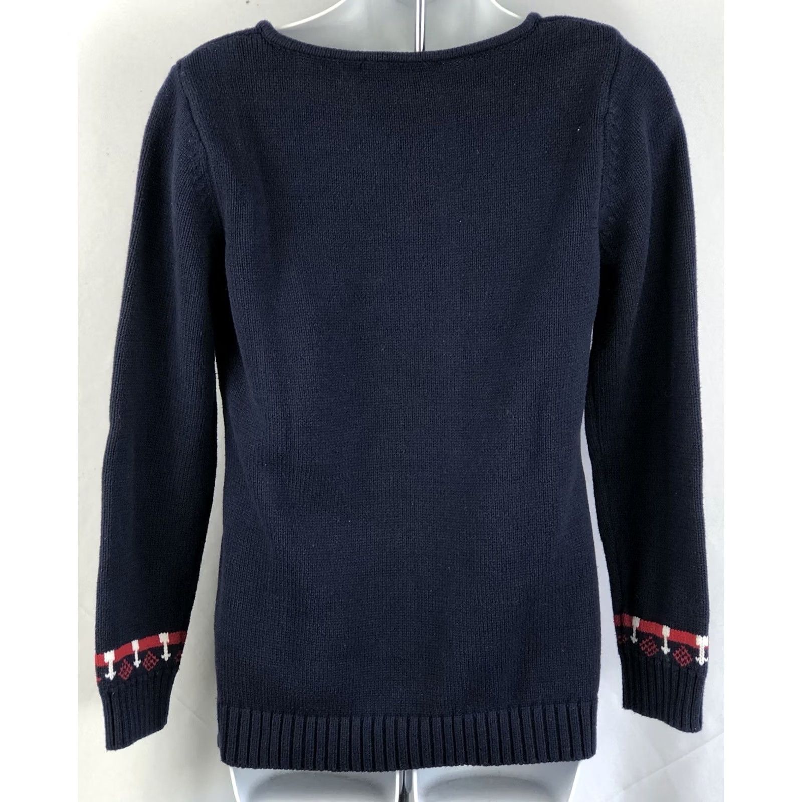 Vintage Vintage Chadwicks Aztec Knit Sweater M Women Long Sleeve Round Neck Cotton Blend Blue XS? Styled? Size M / US 6-8 / IT 42-44 - 3 Thumbnail