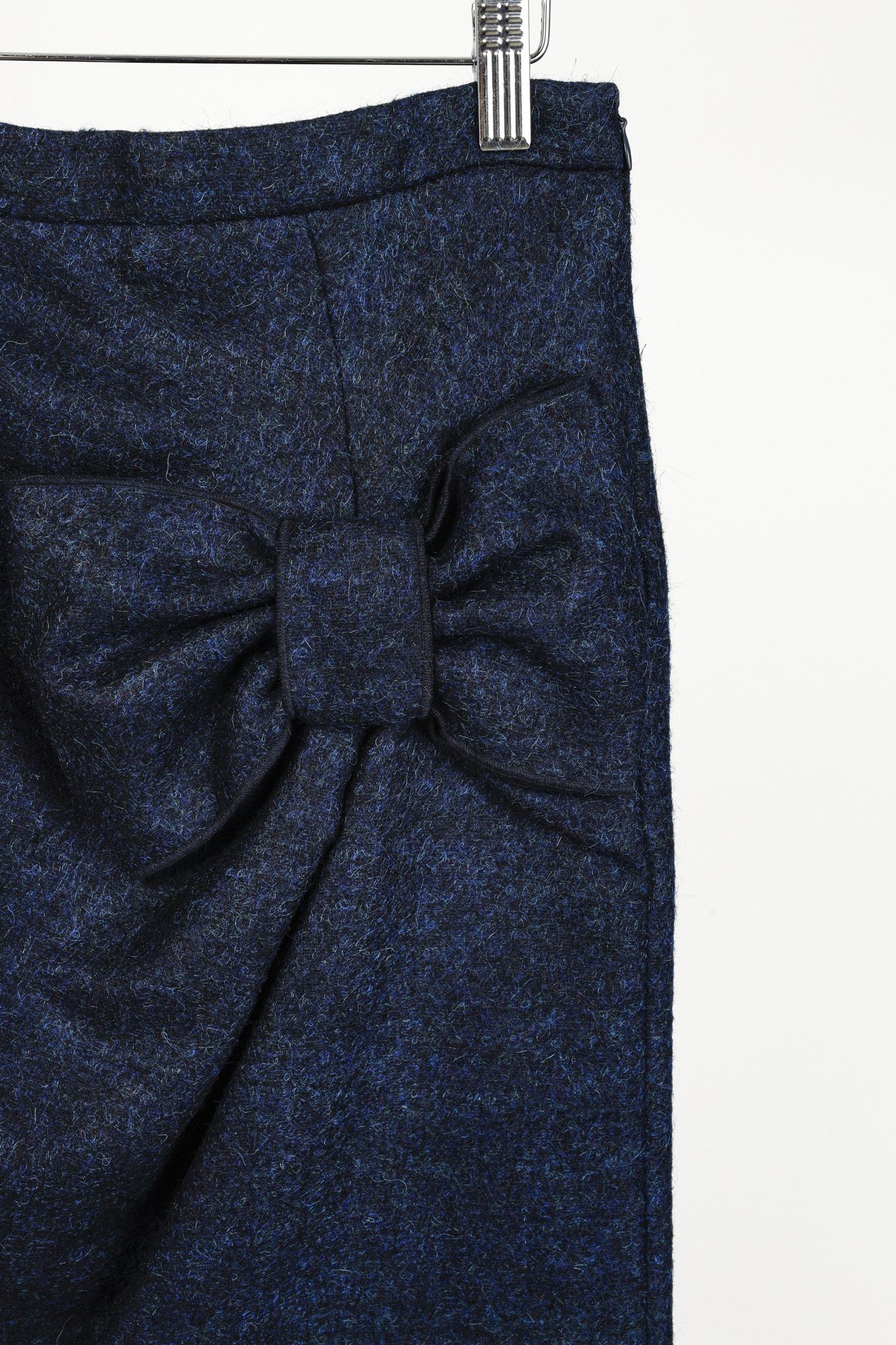 Love Moschino Love Moschino Blue Wool Bow Skirt Size 29" - 5 Thumbnail