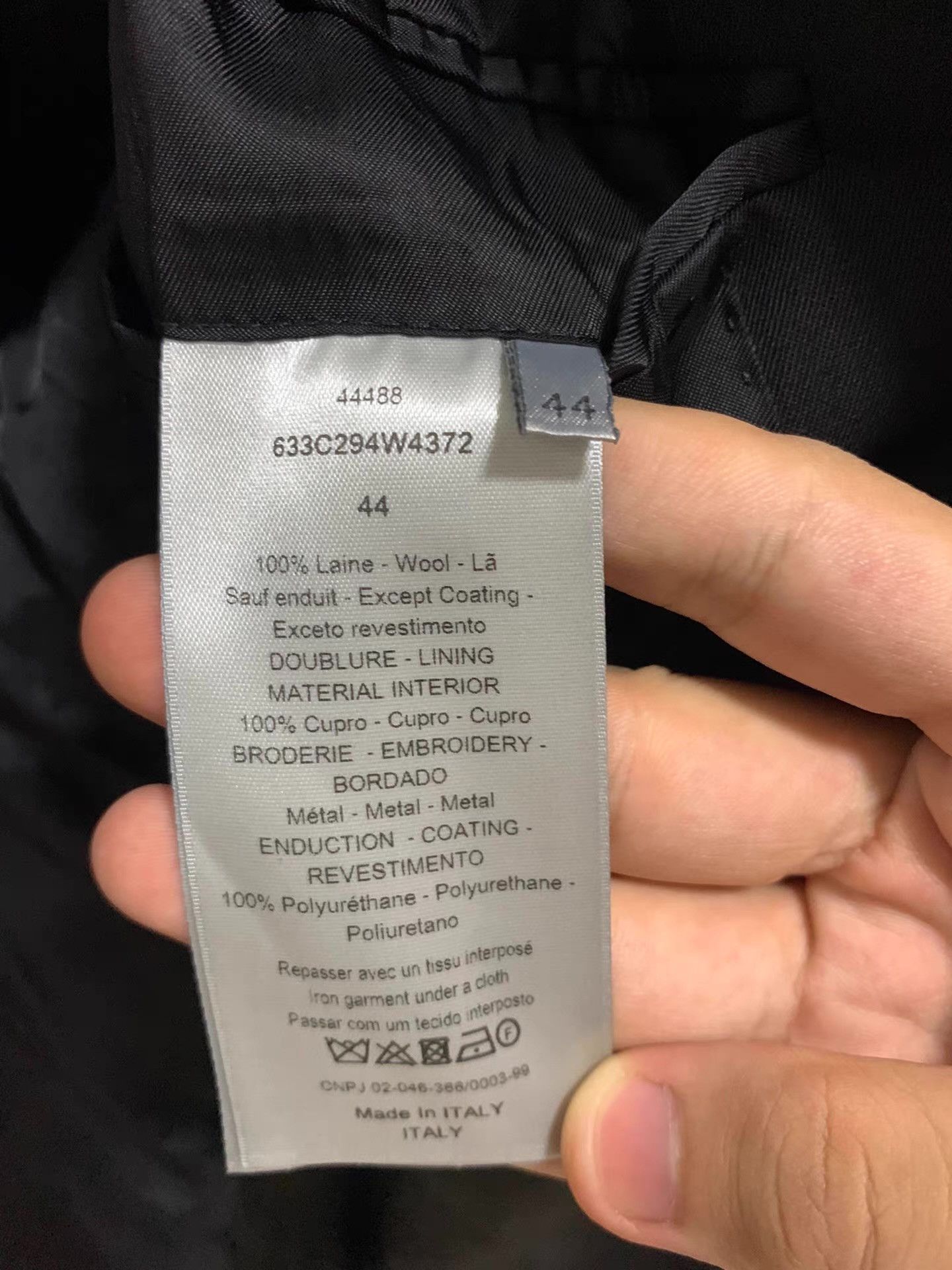Dior Dior Homme 17SS Runway Collection Staple Detail Suit Q12 Size 44R - 7 Thumbnail