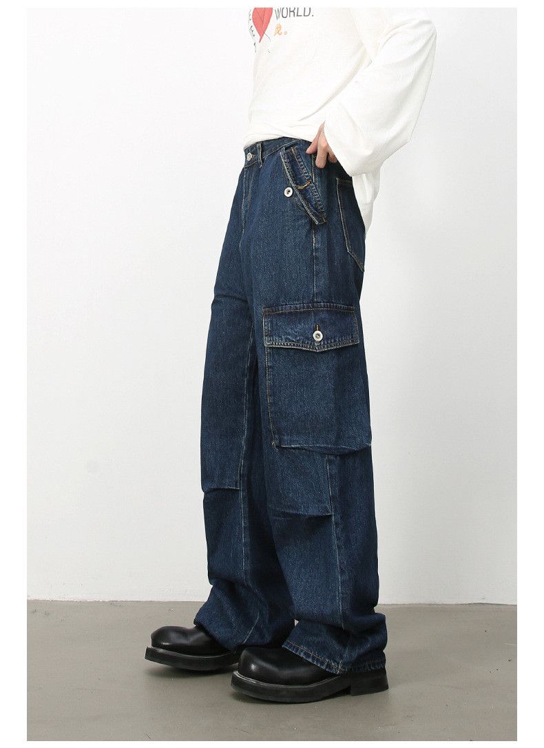Japanese Brand × Jean American retro loose straight casual versatile cargo jeans Size US 32 / EU 48 - 6 Thumbnail