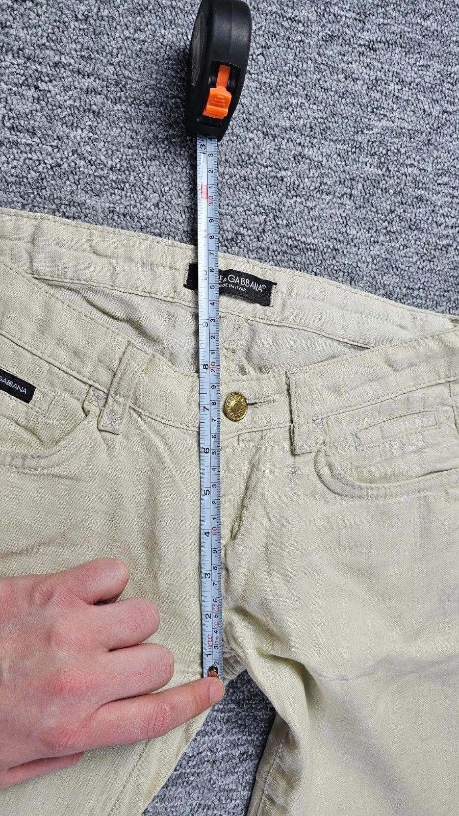 Dolce & Gabbana Dolce Gabbana Vintage Linen Pants Women W26 Beige Italy Size US 26 / EU 42 - 17 Thumbnail