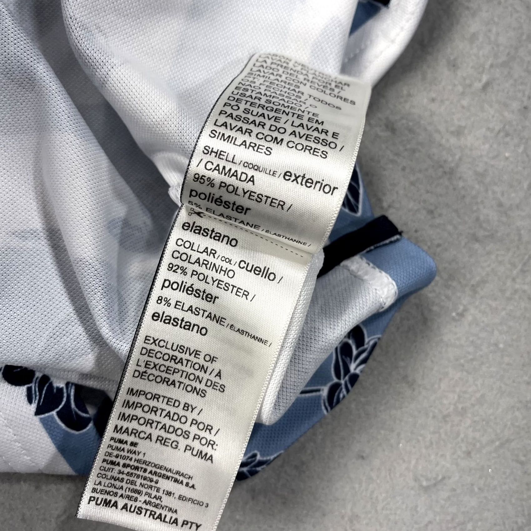 Puma PUMA Golf Polo Shirt Mens Small Blue White Floral Stretch Cap Sleeve Polo Shirt Polo Shirt Golf Shirt Mens Small Blue White Floral Stretch Size US S / EU 44-46 / 1 - 5 Thumbnail