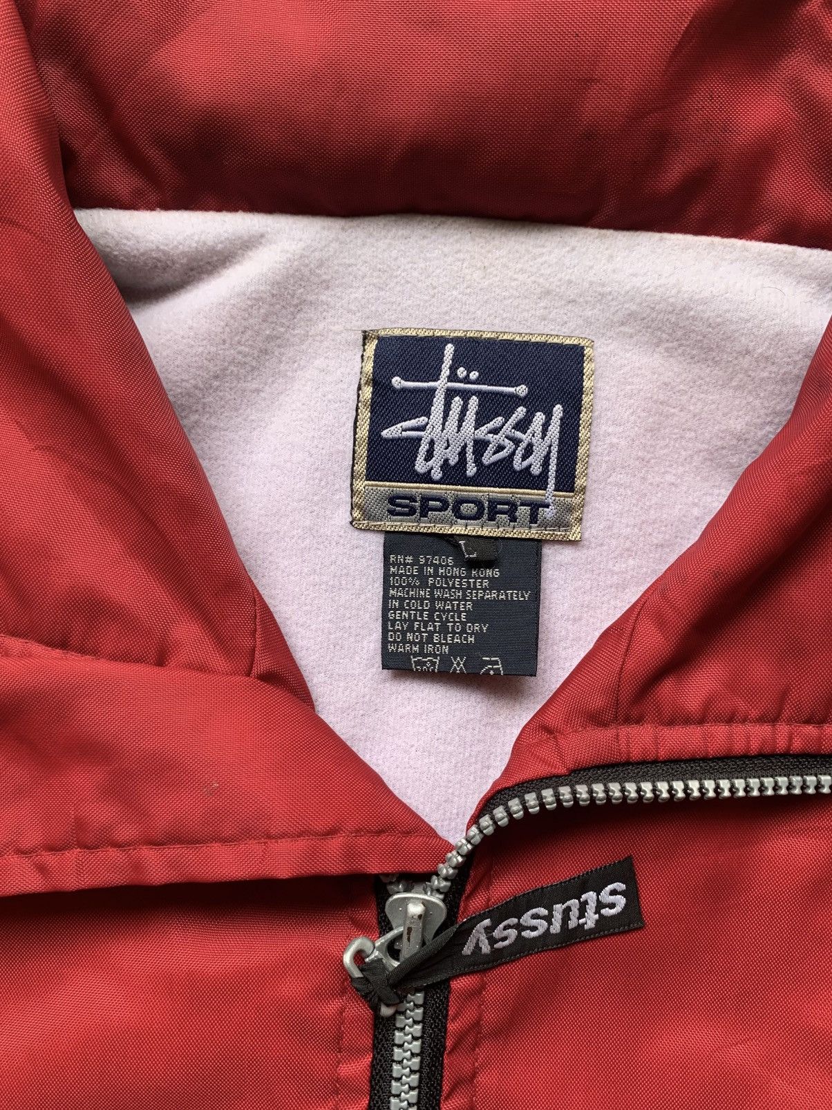 Stussy Vintage 90’s Stussy script embroidery hidden hoodie jacket Size US L / EU 52-54 / 3 - 10 Thumbnail