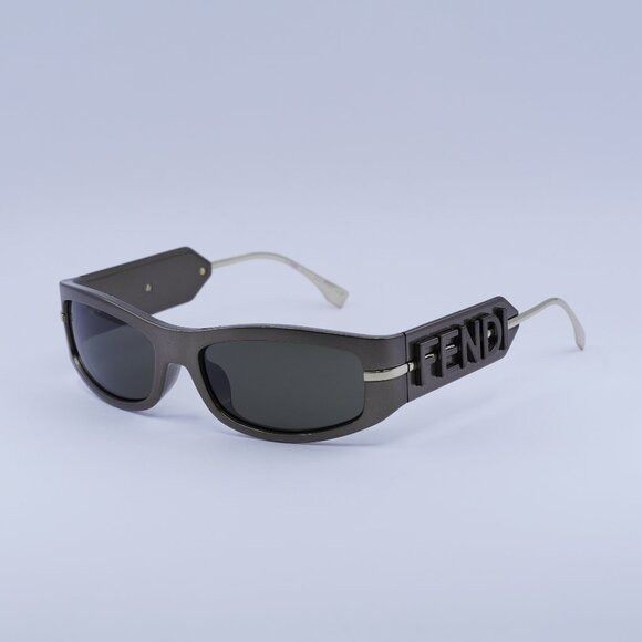 Fendi Fendi FE40120I 45E Sunglasses Shiny Brown Oval Frame, Brown Size ONE SIZE - 1 Thumbnail
