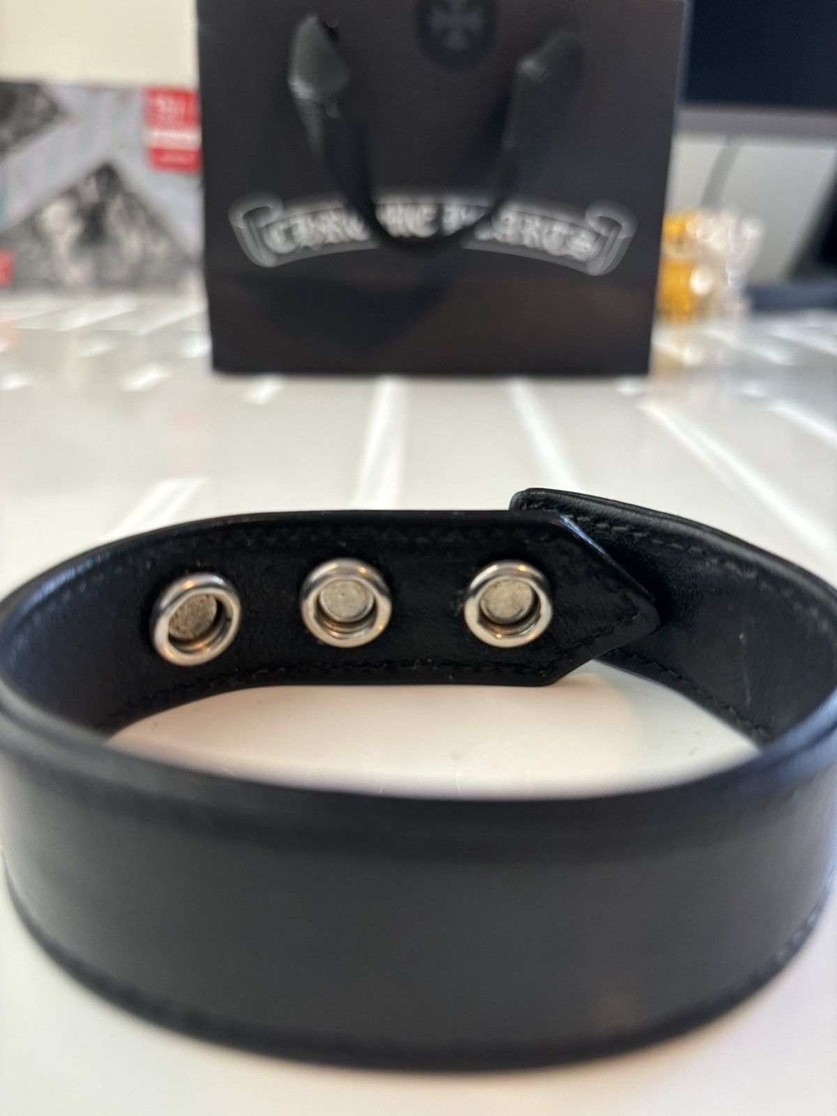 Chrome Hearts Chrome Hearts Leather Bracelet Size ONE SIZE - 3 Thumbnail
