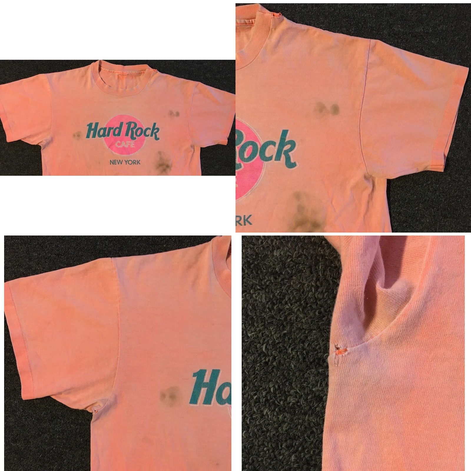 Thrasher Vtg 90s Hard Rock Cafe New York Thrashed Faded Distress Shirt M Grunge Biker Bar Size US M / EU 48-50 / 2 - 8 Thumbnail