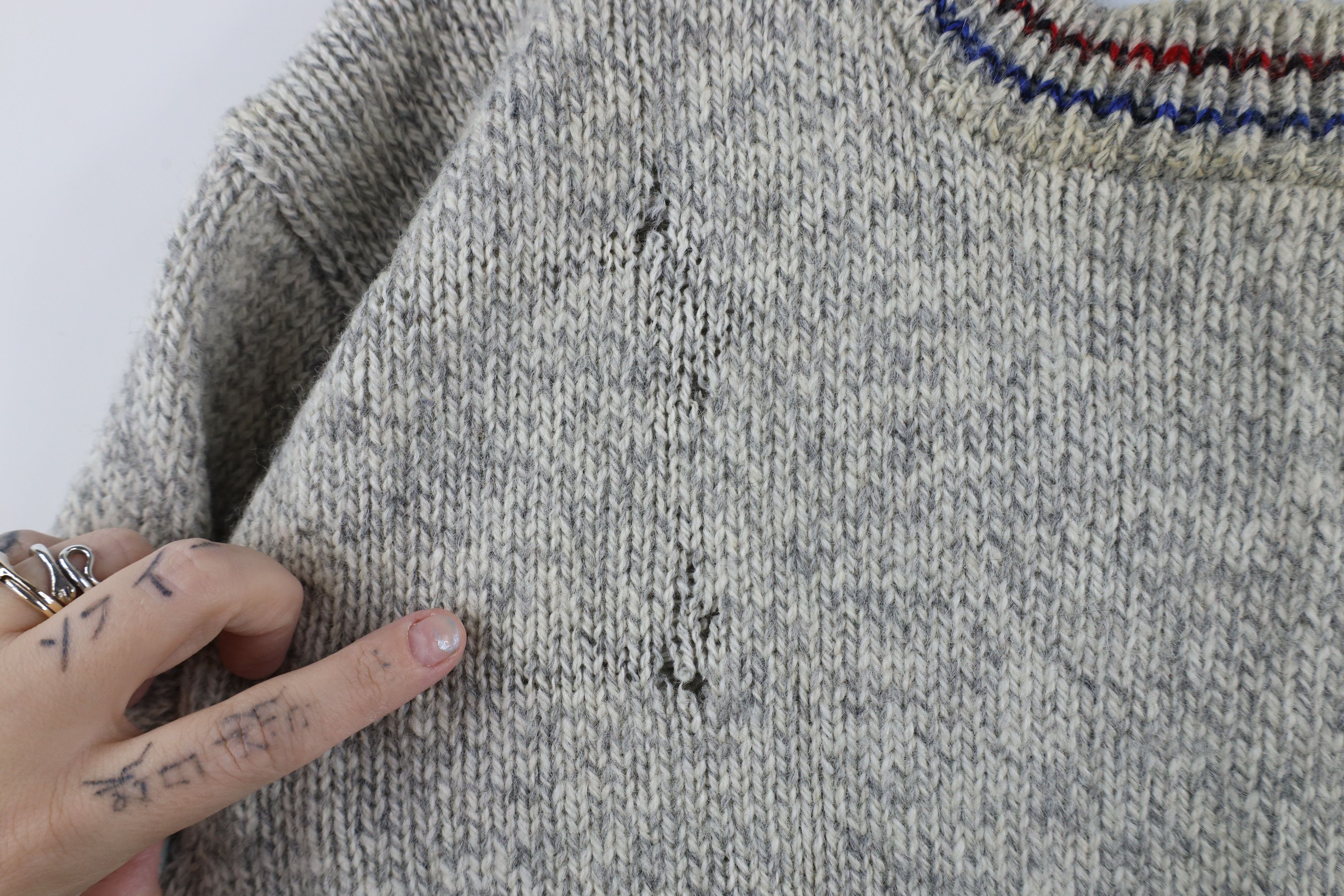 Vintage Vintage 90s Streetwear Heavyweight Wool Blend Knit Sweater Size US L / EU 52-54 / 3 - 5 Thumbnail