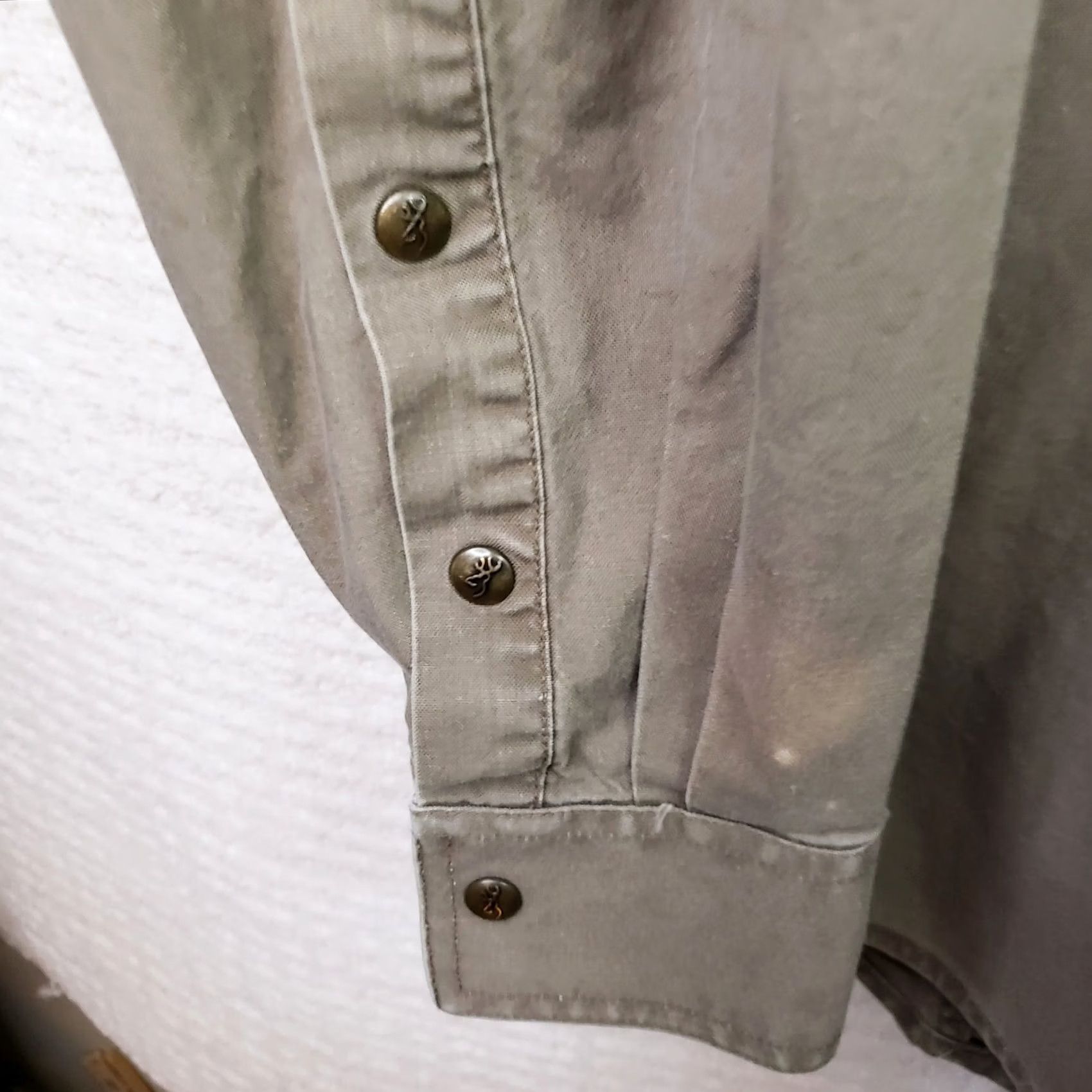 Vintage Browning Super Naturals Men L Brown Long Sleeve Snap Button Shirt 100% Cotton Size US L / EU 52-54 / 3 - 7 Thumbnail