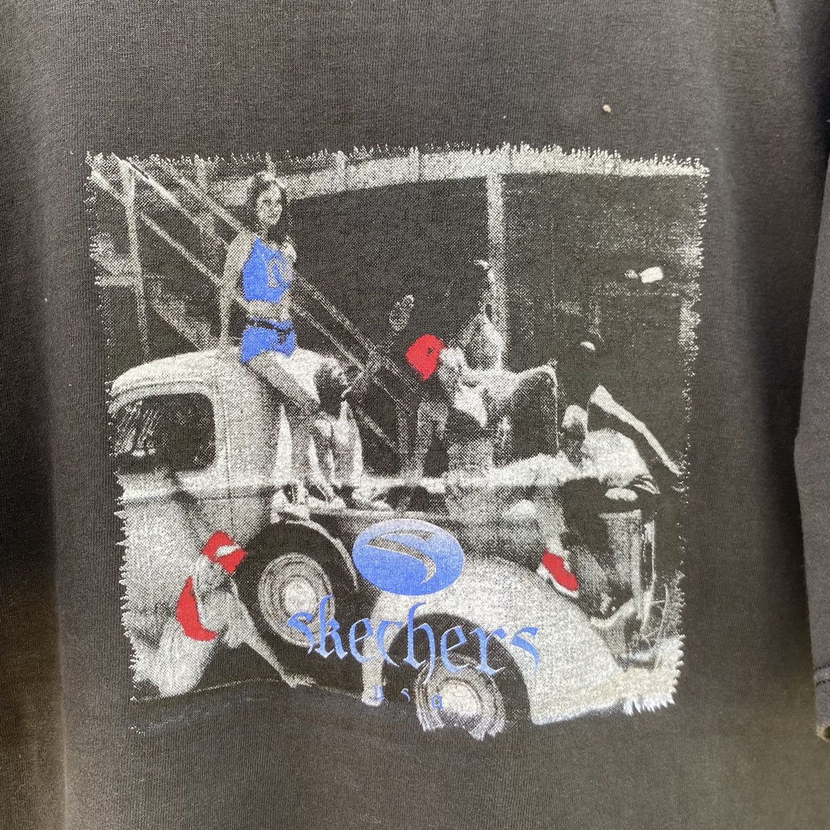 SKECHERS THRASHED Faded Vintage 90s Skechers ERD GRUNGE TEE Size US L / EU 52-54 / 3 - 4 Thumbnail