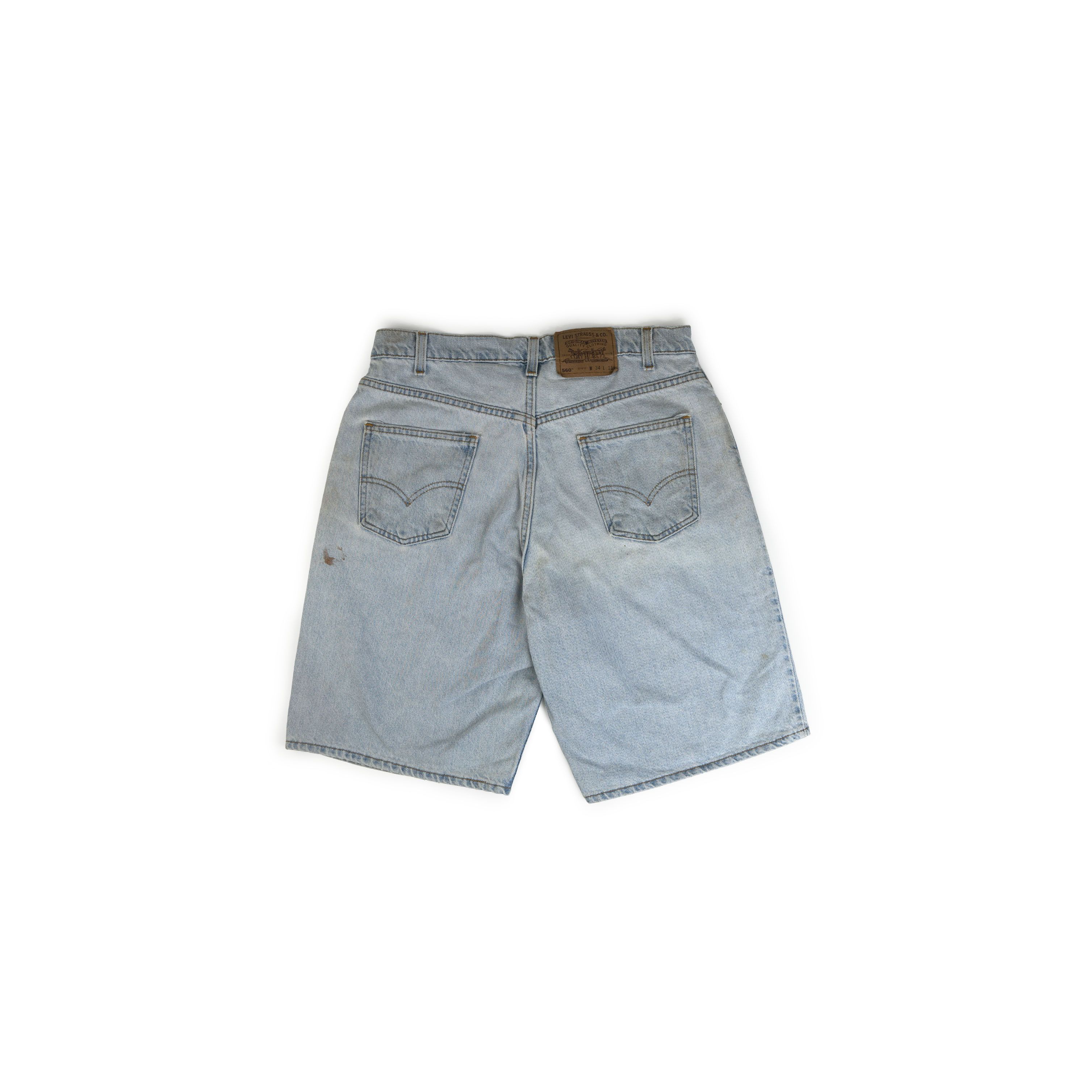 Levi's Vintage 1990's Levi's Paint Splatter Distressed Denim Shorts Size US 34 / EU 50 - 2 Thumbnail