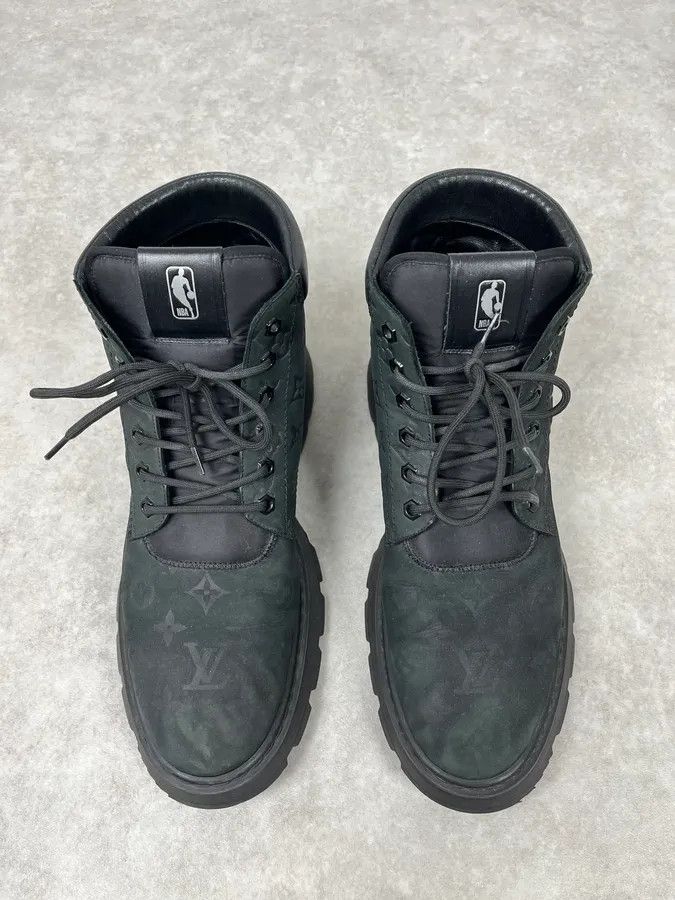 Louis Vuitton Louis Vuitton X NBA Black Leather Boots Size US 12.5 / EU 45-46 - 2 Thumbnail