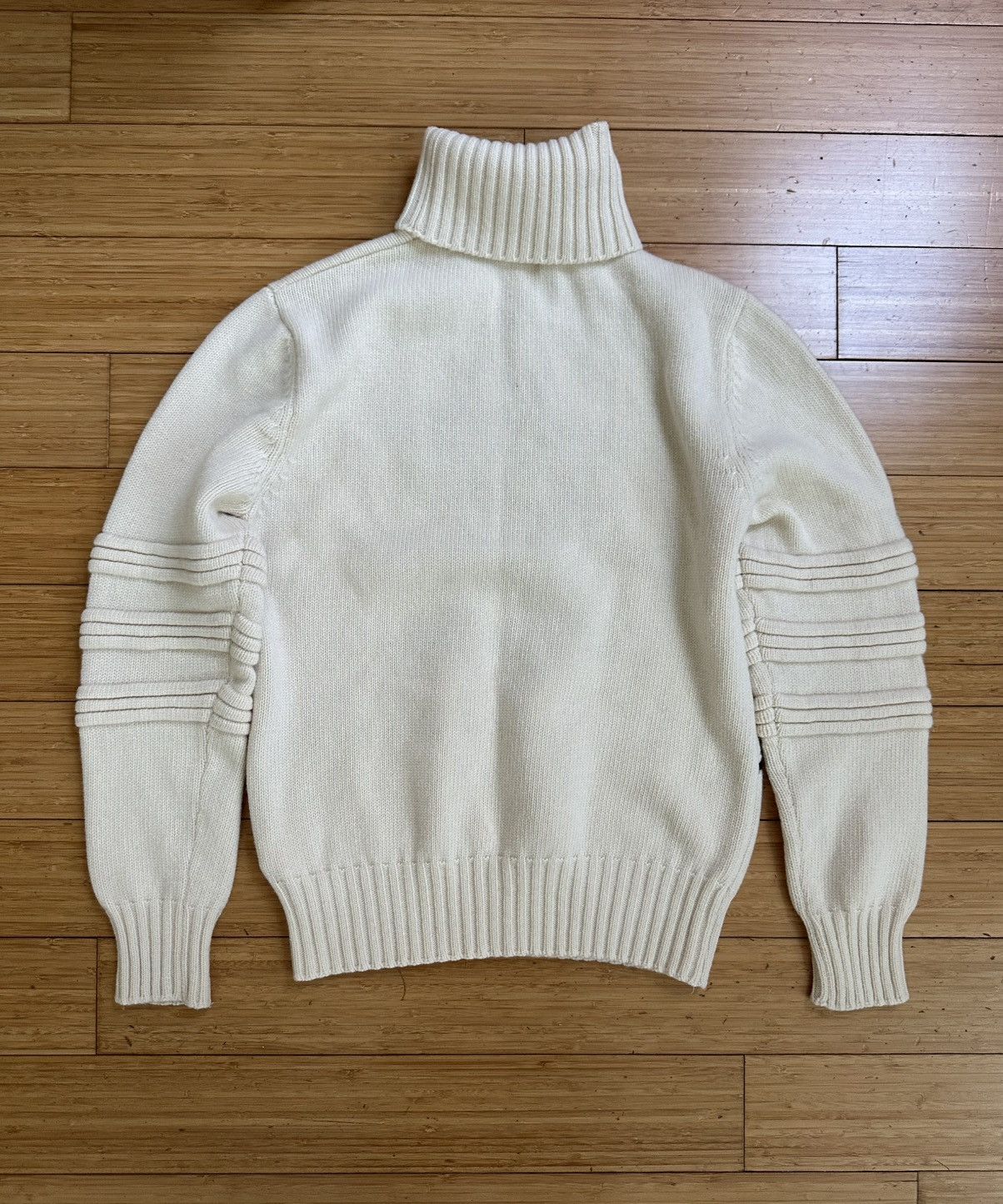 United Colors Of Benetton Benetton Snowflake Knit Turtleneck Sweater Cream S Size S / US 4 / IT 40 - 3 Thumbnail