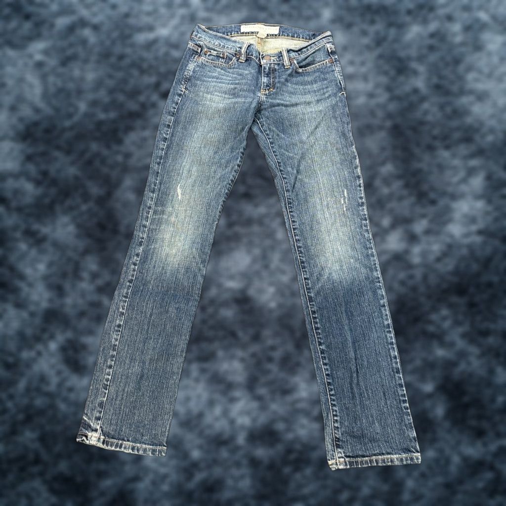 Abercrombie & Fitch VINTAGE Abercrombie & Fitch Erin Jeans Womens 2s Blue Straight Leg 28x30 Y2K Jeans Women Size 26" / US 2 / IT 38 - 1 Thumbnail