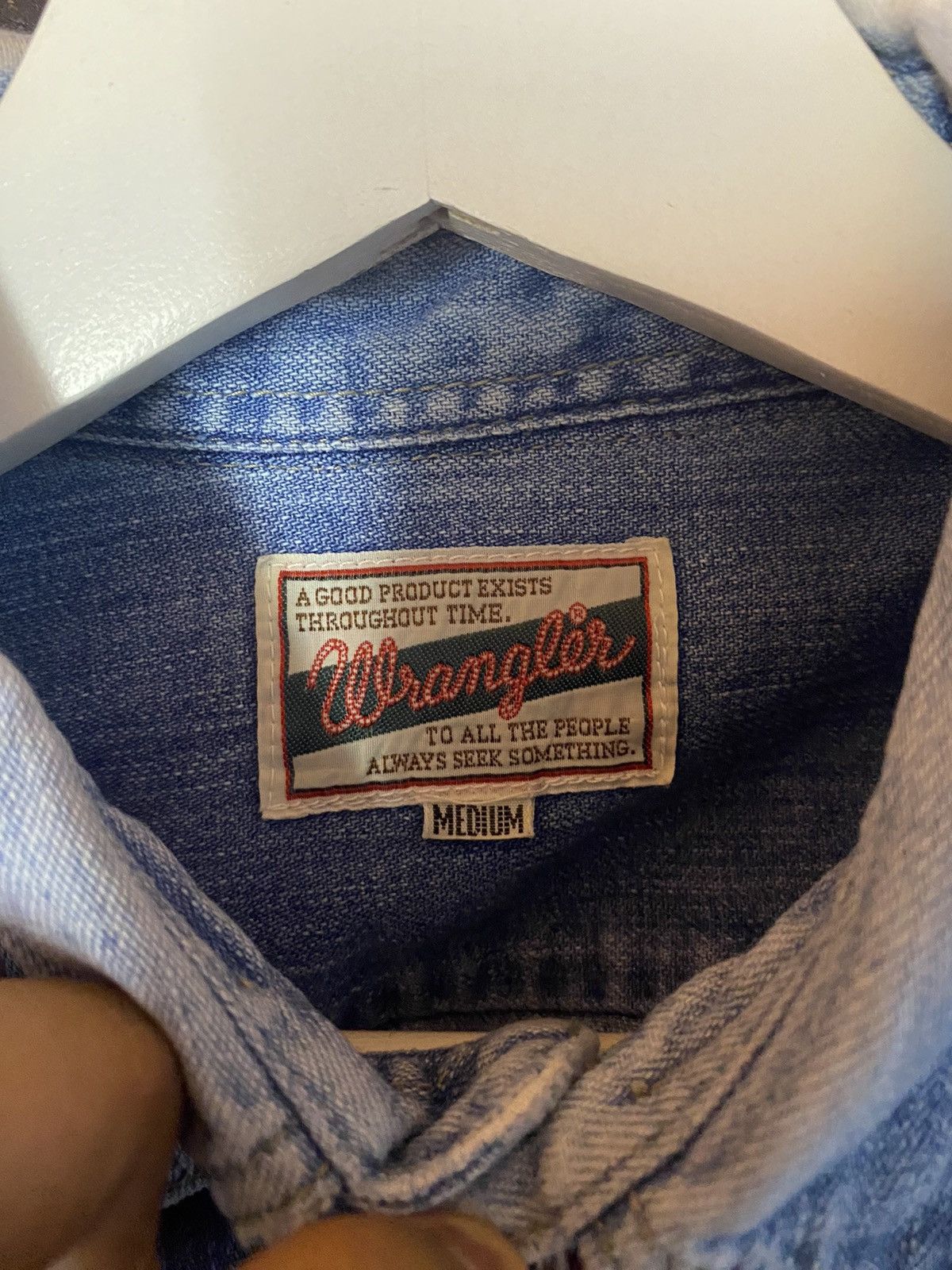 Vintage × Wrangler Wrangler Shirt Button Ups Size US M / EU 48-50 / 2 - 14 Thumbnail