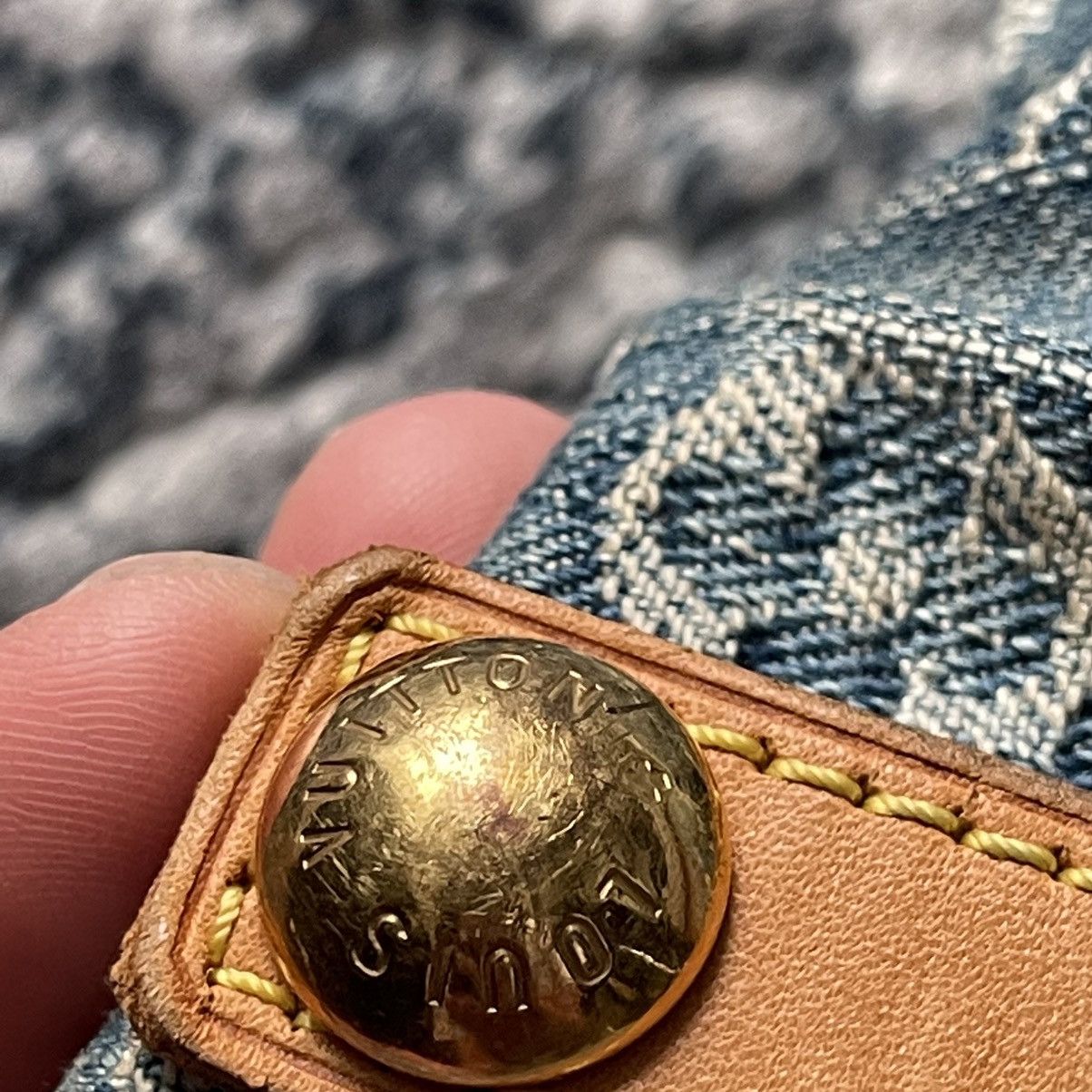 Louis Vuitton × Vintage Louis Vuitton Baggy PM Monogram Denim Shoulder Bag Size ONE SIZE - 4 Thumbnail