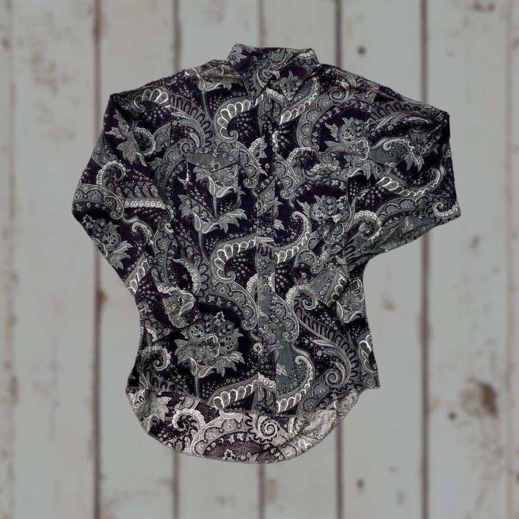 Wrangler VINTAGE Wrangler Shirt Mens 16x34 Medium Paisley Western Purple 90s USA Size US M / EU 48-50 / 2 - 1 Thumbnail