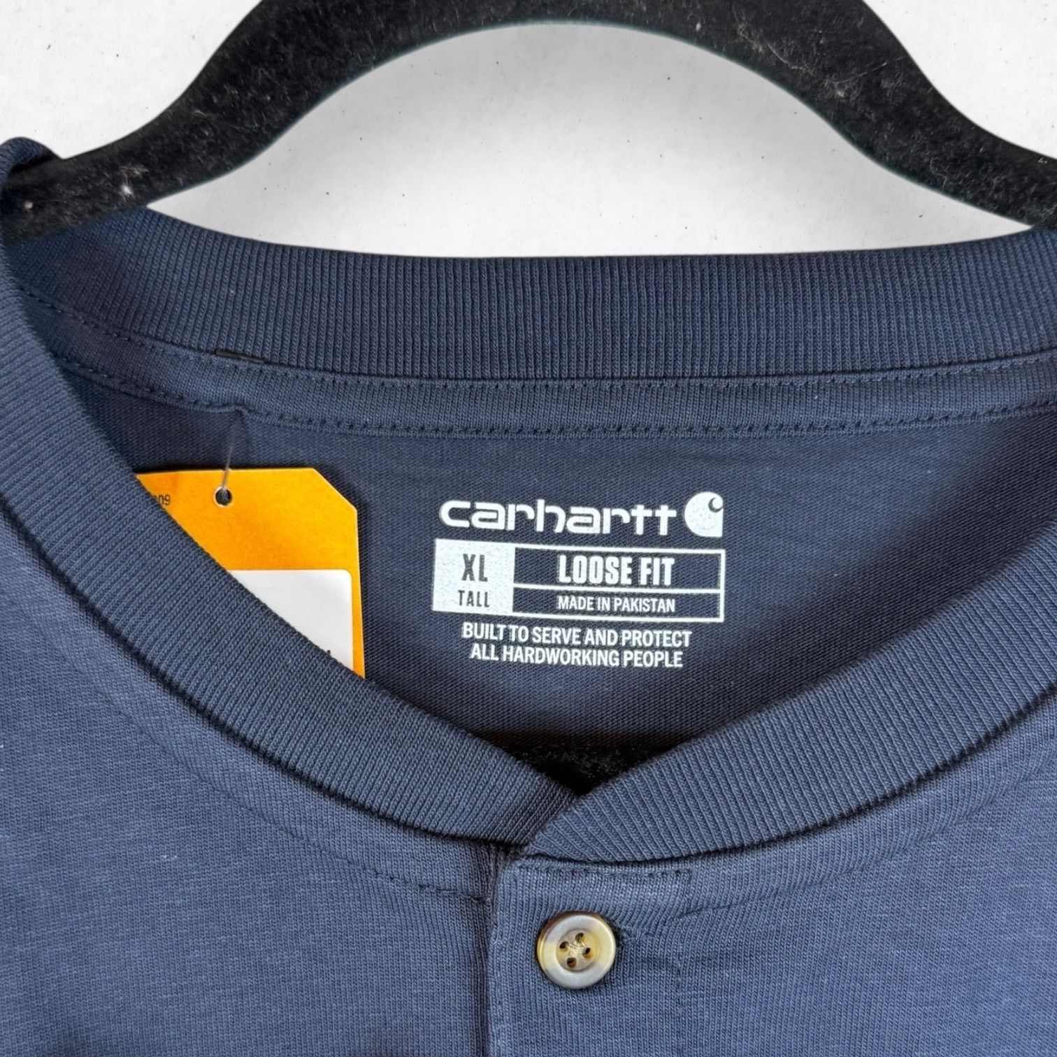 Carhartt Carhartt K128 Henley Long Sleeve Navy XL Tall NWT Size US XL / EU 56 / 4 - 4 Thumbnail