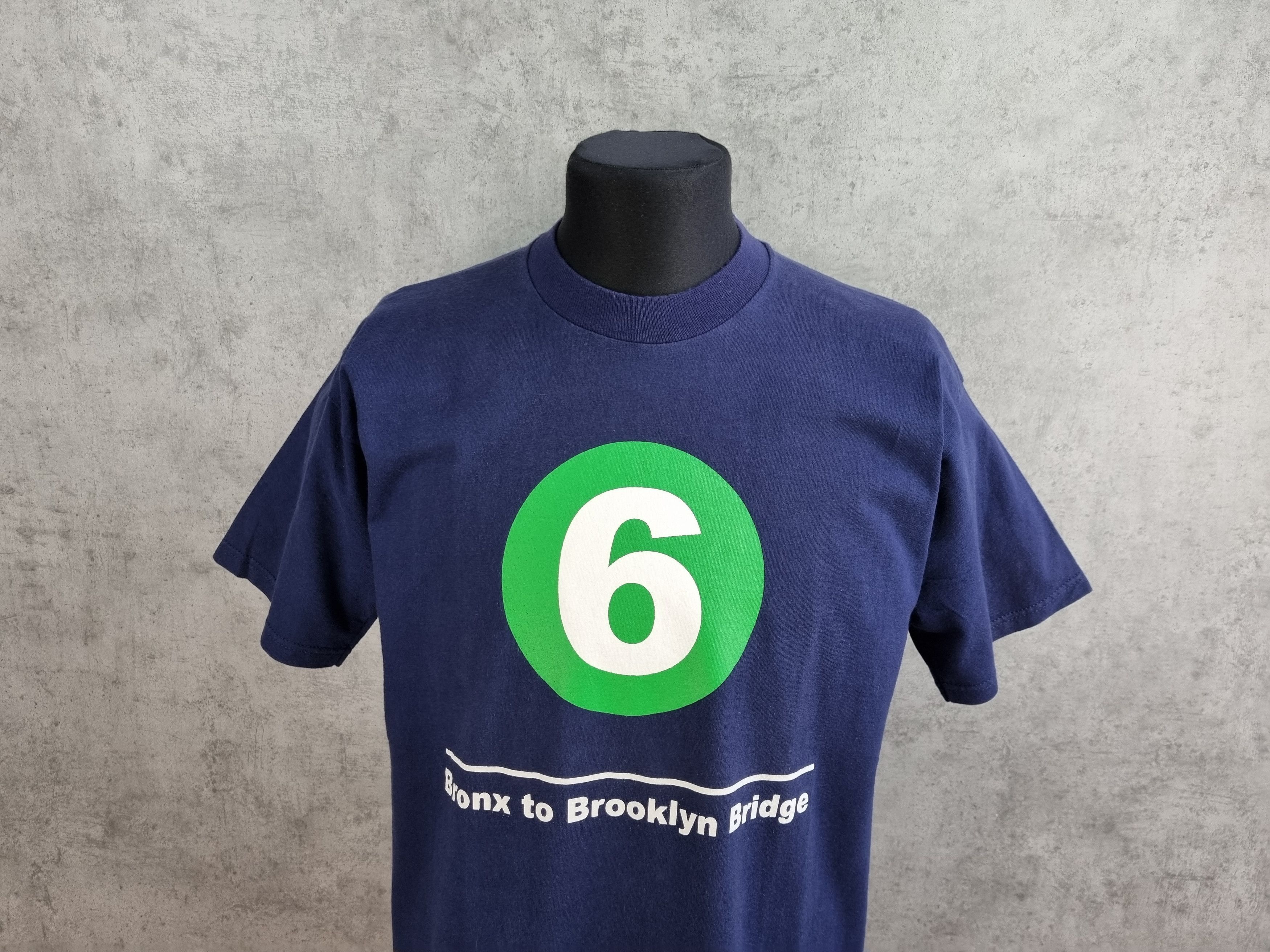 Vintage Rare 90s NEW YORK NY Metro Promo tee shirt 6 line Bronx Size US L / EU 52-54 / 3 - 4 Thumbnail