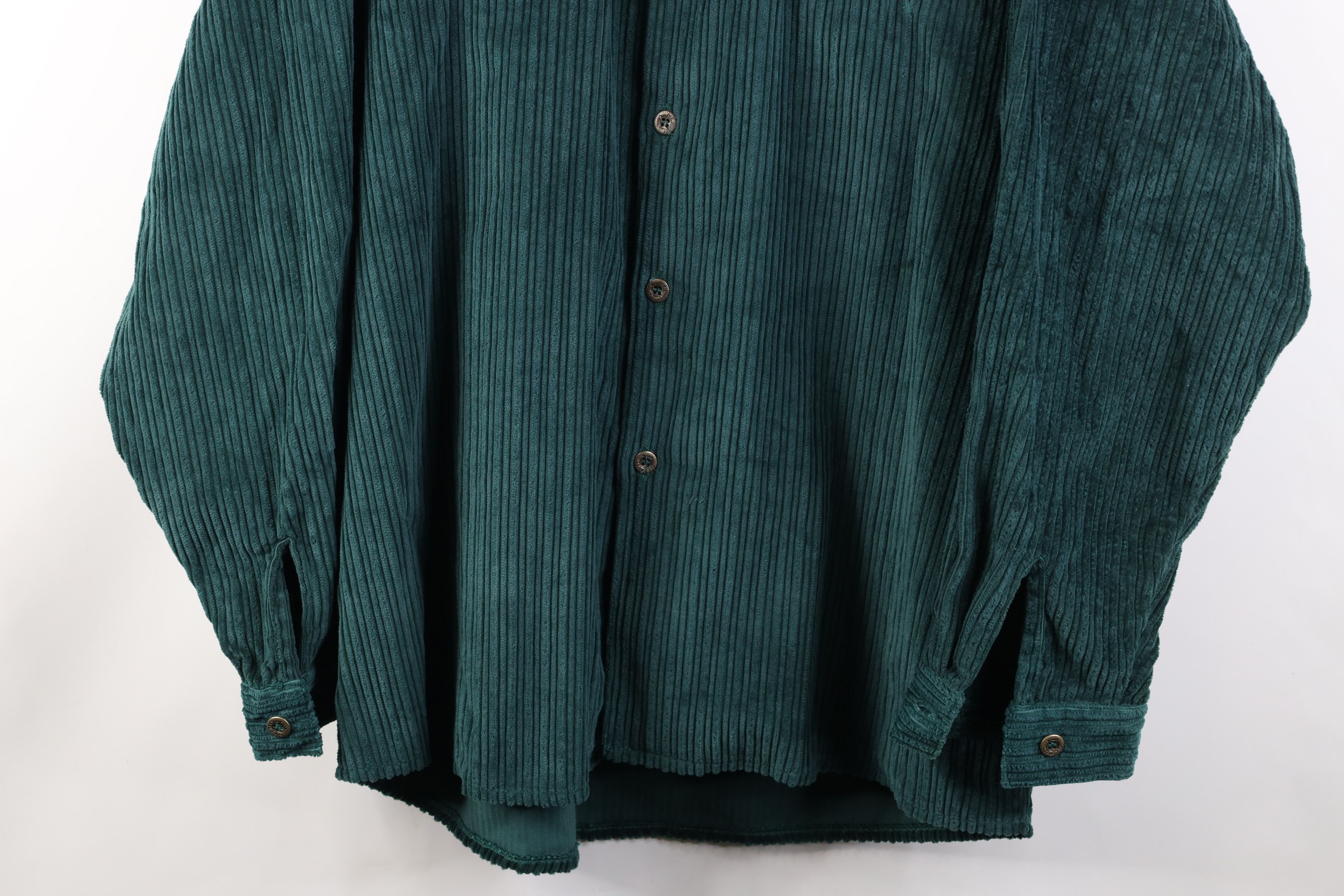 Vintage Deadstock Vintage 90s Streetwear Collared Button Shirt Green Size US XL / EU 56 / 4 - 3 Thumbnail