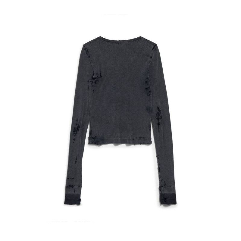 Balenciaga o1s1wg110226 Distressed Lingerie Top in Black Size XS / US 0-2 / IT 36-38 - 5 Thumbnail