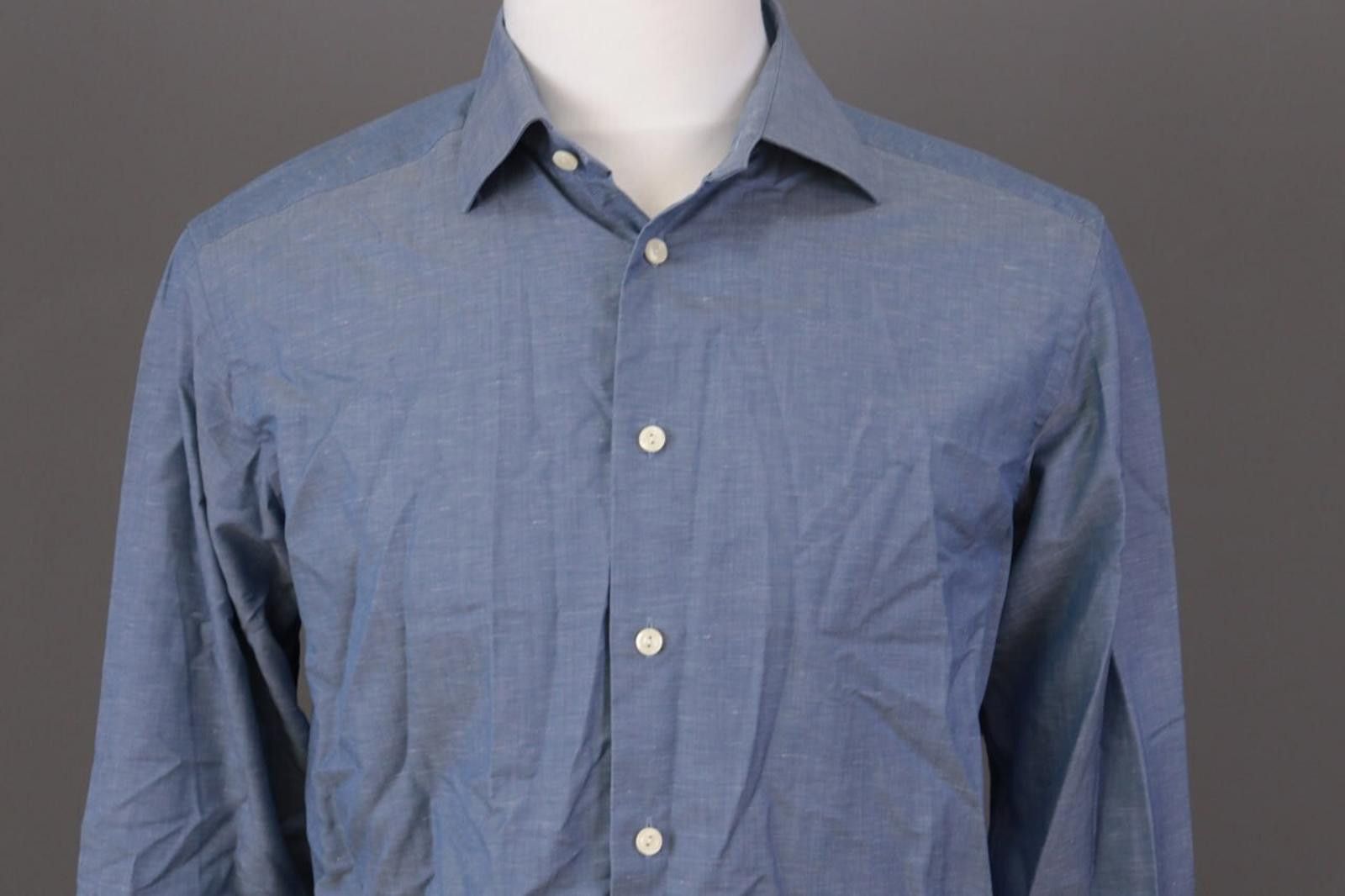 Eton Eton Blue Contemporary Wr Free Cotton Shirt Size 42 / 16 Size US M / EU 48-50 / 2 - 5 Thumbnail