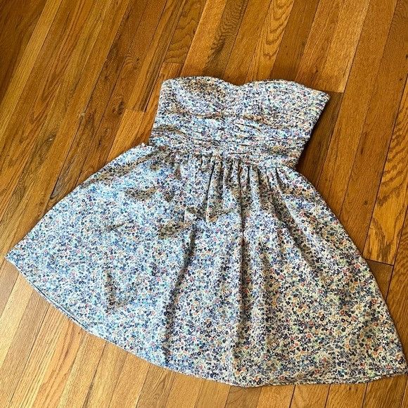 Other Dylan & Rose Floral Strapless Ribbed Sweetheart Dress Size L / US 10 / IT 46 - 4 Thumbnail