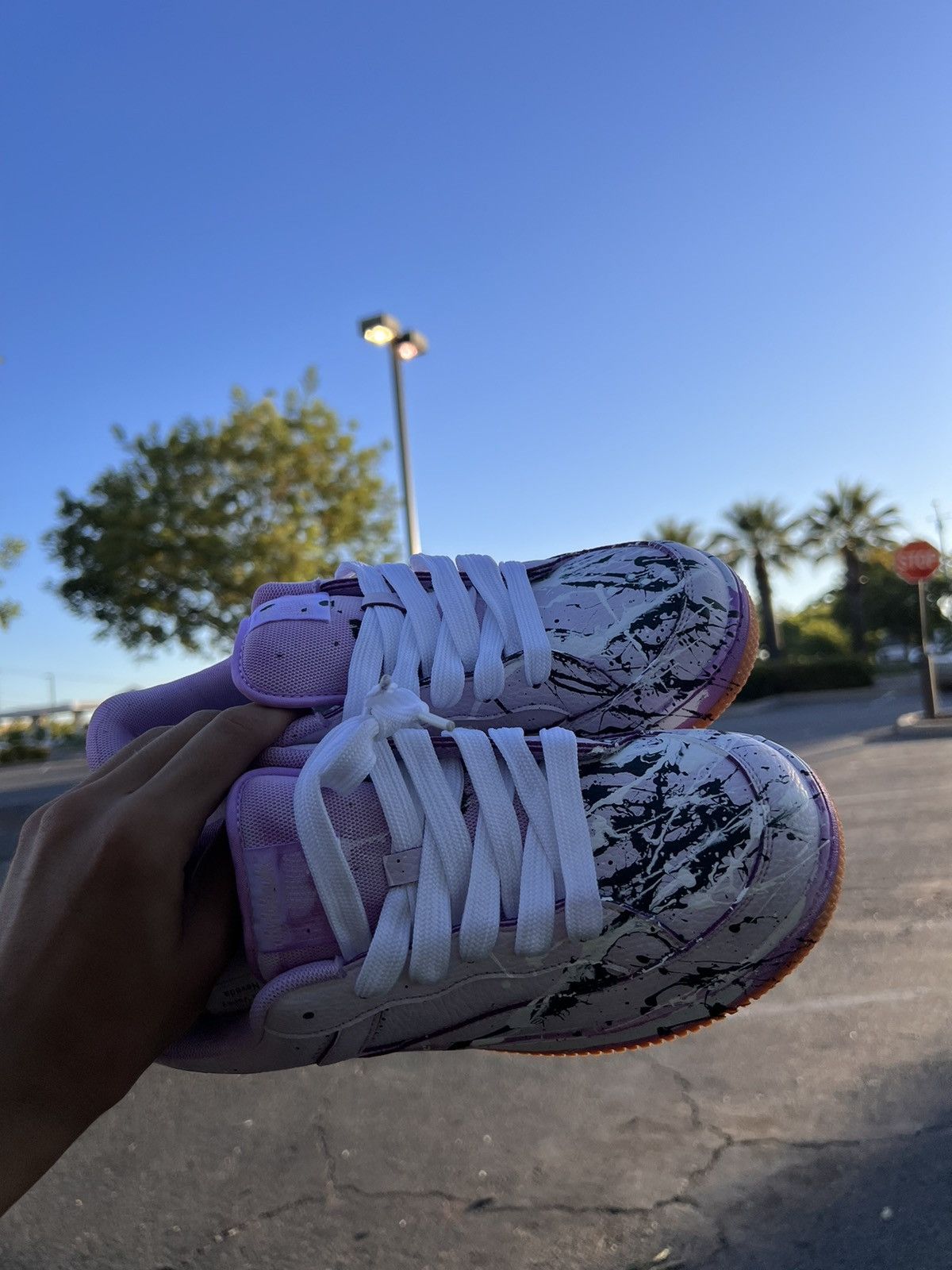 Designer Splatter chunky shoes lean custom #lucki Size US 8 / IT 38 - 2 Thumbnail