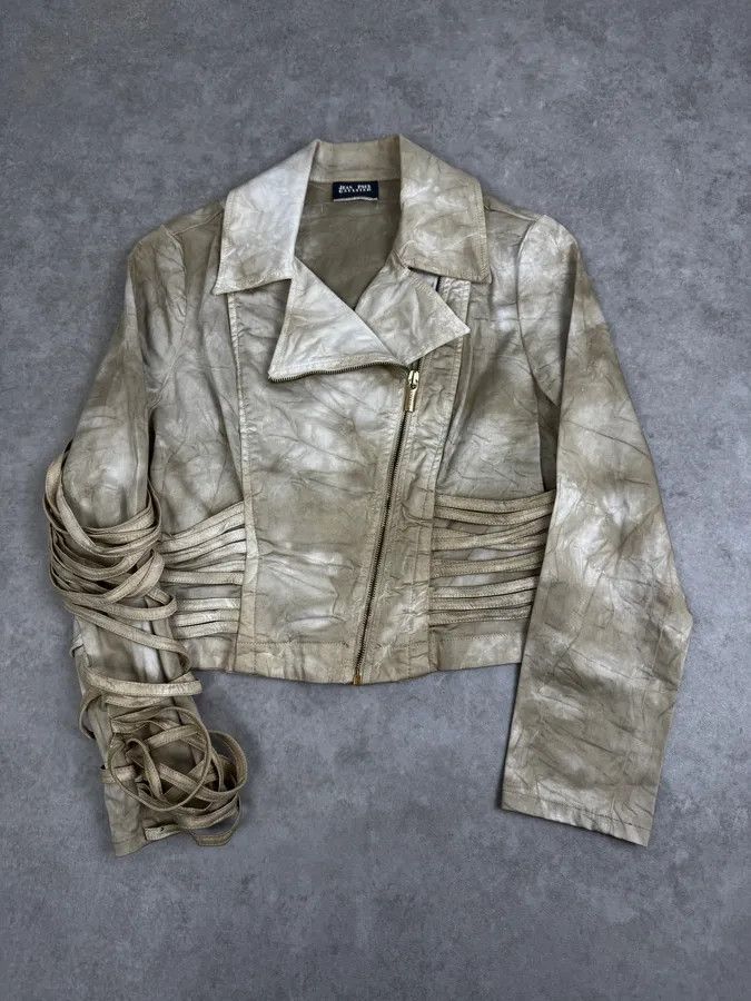 Jean Paul Gaultier SS2004 Jean Paul Gaultier Creamy Brut Asymmetrical Bondage Jacket Size S / US 4 / IT 40 - 1 Thumbnail