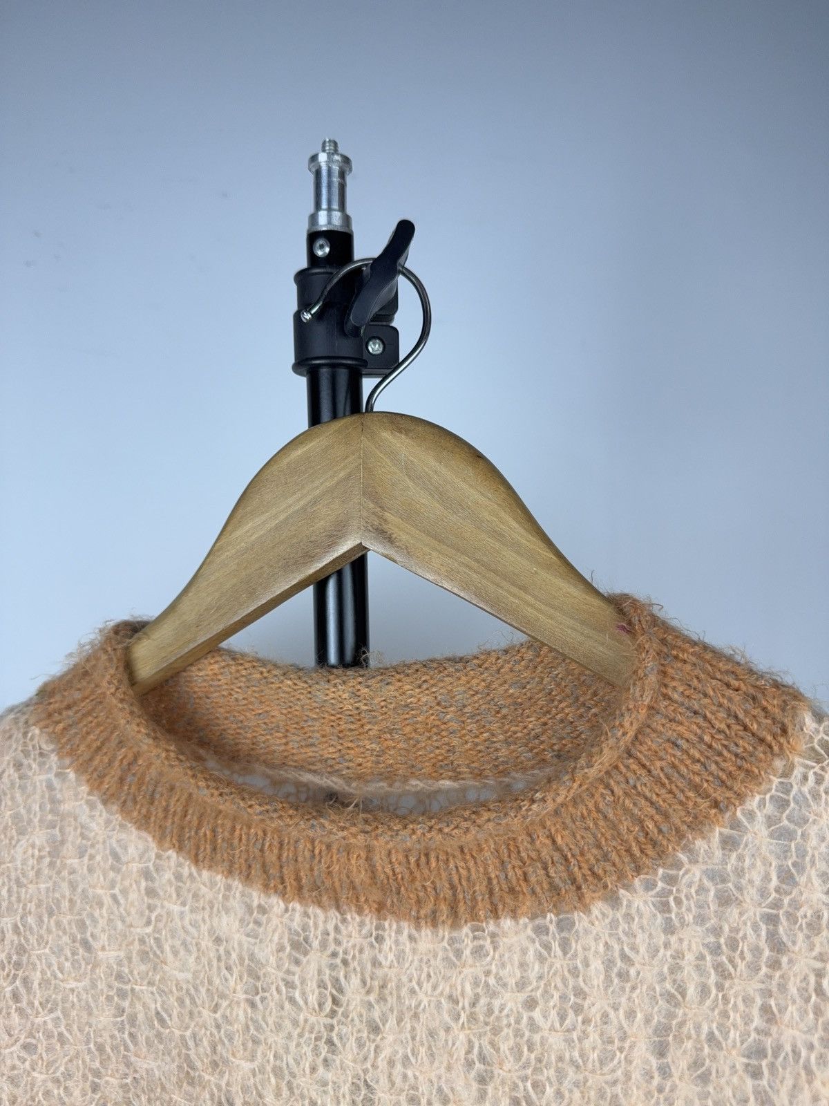 Japanese Brand Vintage Avant Garde Mohair Knit Sweater Sheer Panel Design Size M / US 6-8 / IT 42-44 - 5 Thumbnail