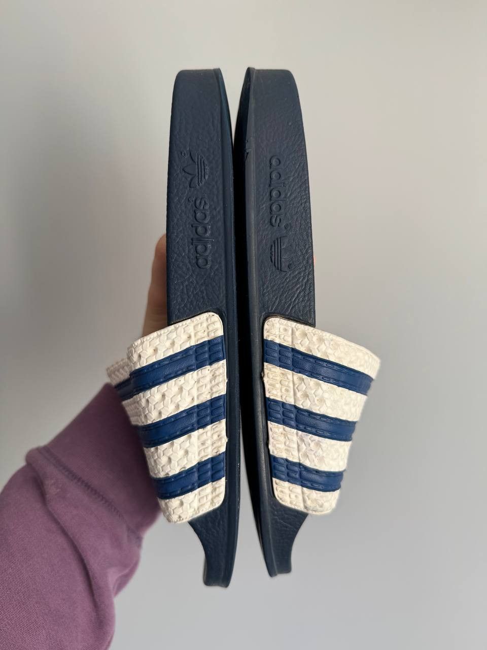 Adidas Vintage Adidas Adilette Flip Flops Sandals Retro Blue Size US 7.5 / EU 40-41 - 4 Thumbnail