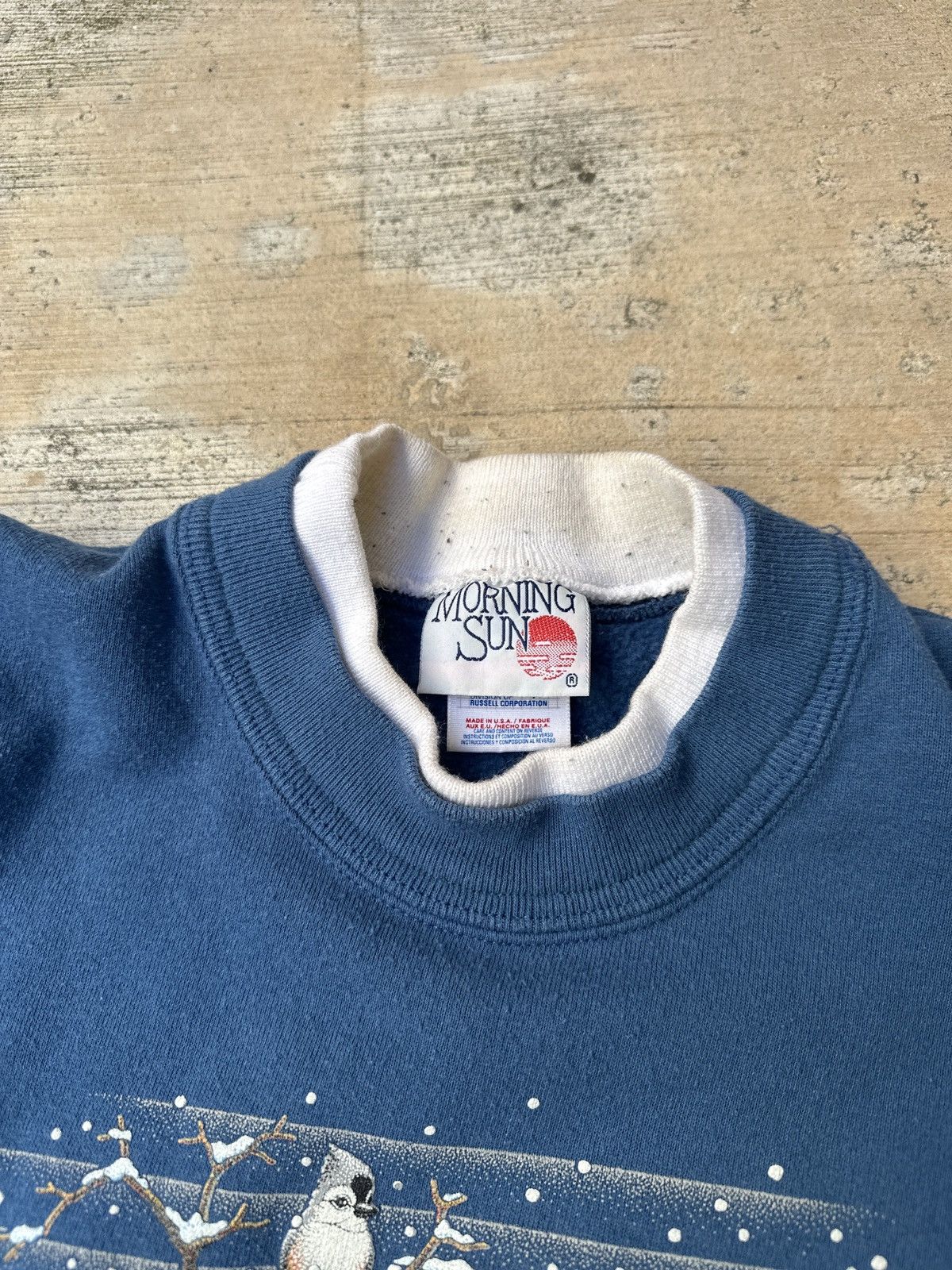Other Vintage 90s Cyan Cottage Core Snow Nature Crewneck XL Size US XL / EU 56 / 4 - 5 Thumbnail