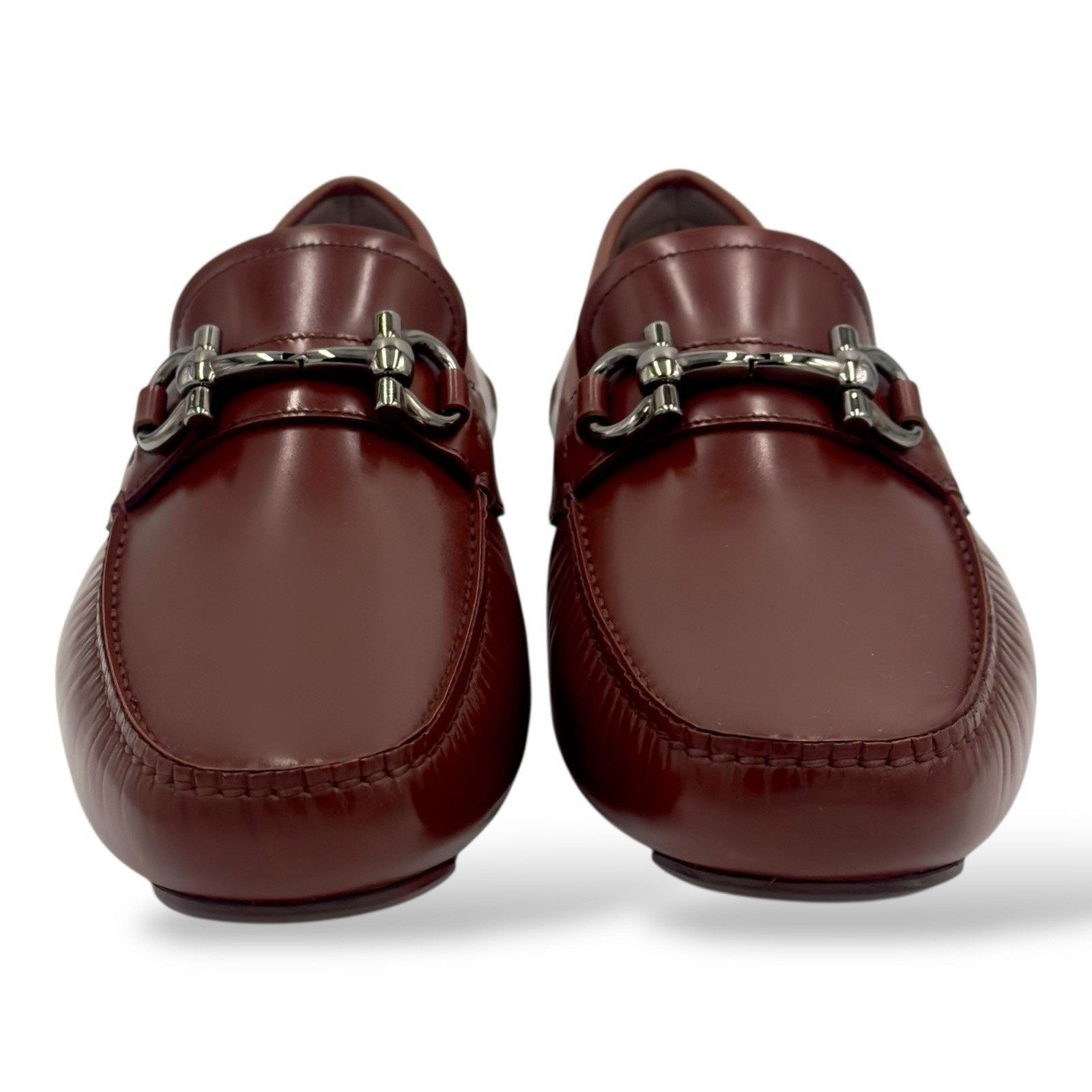 Salvatore Ferragamo Leather Driver Loafers with Gancini In Brown 10.5 UK EE Size US 11.5 / EU 44-45 - 9 Thumbnail