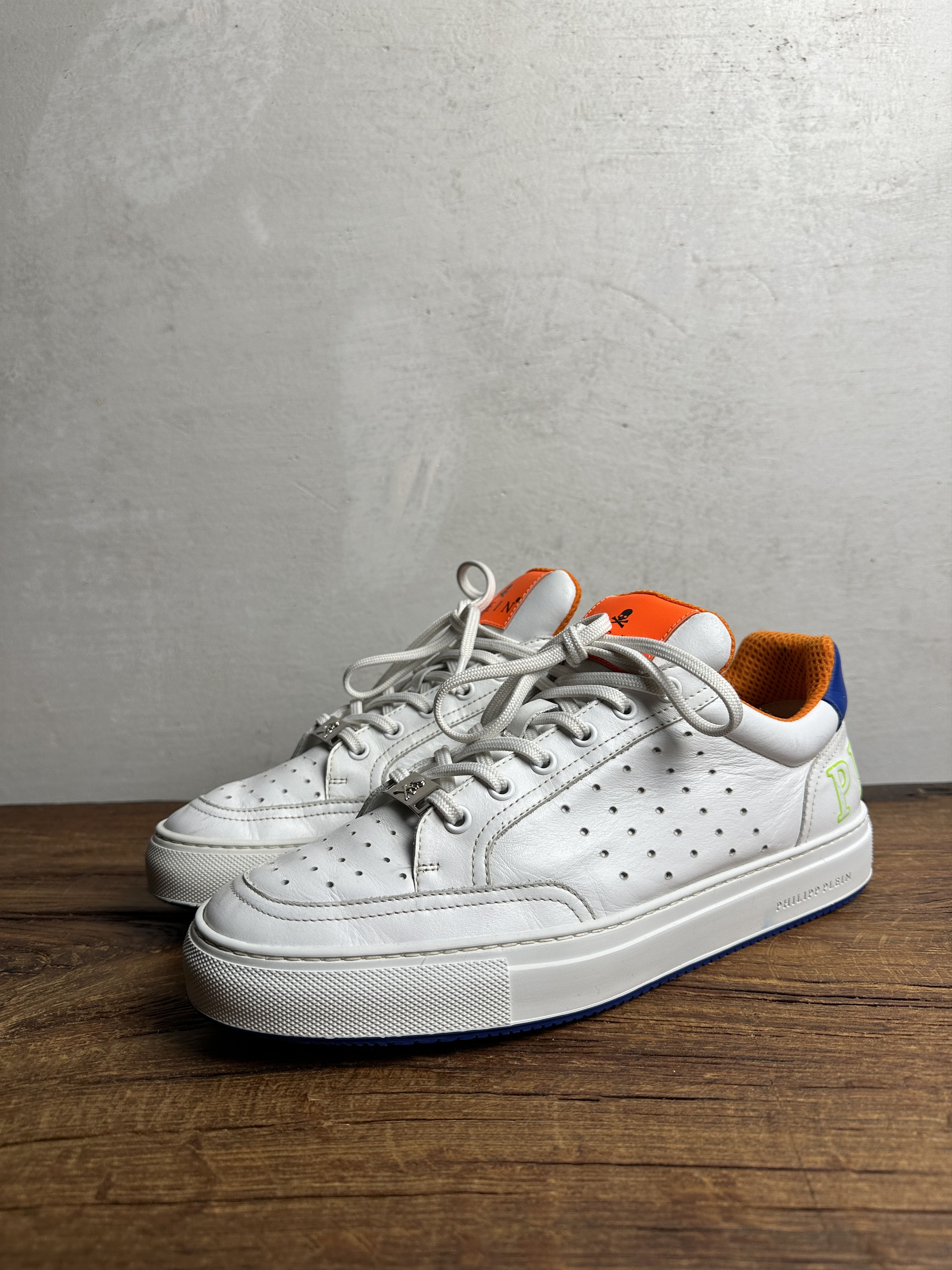 Philipp Plein Philipp Plein Low Top Perforated Leather Snekaers Size US 10 / EU 43 - 1 Thumbnail