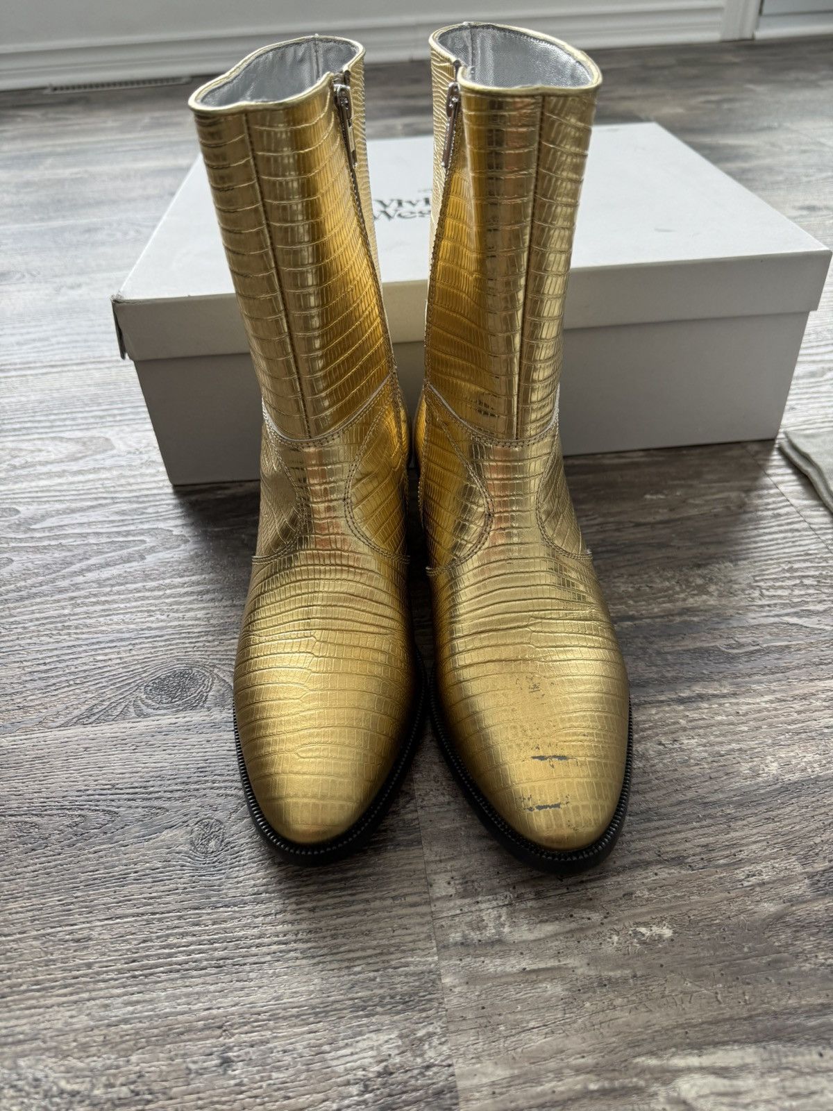 Vivienne Westwood NWD - Vivienne Westwood Gold tone Snake Western Boots Size US 11 / IT 41 - 3 Thumbnail