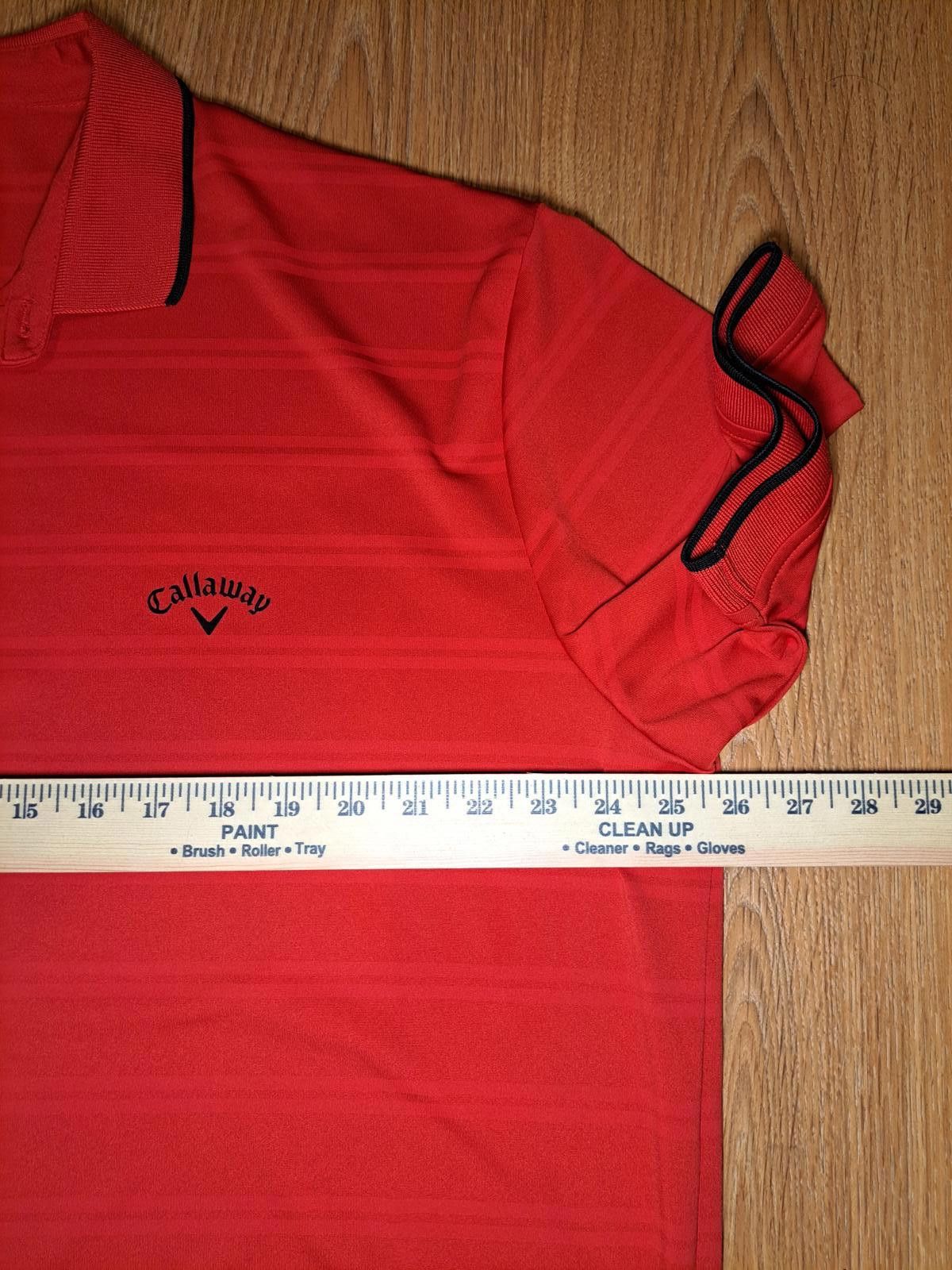 Callaway GOLF Callaway Polo Mens X Large Red Striped Opti Dri Size US XL / EU 56 / 4 - 8 Thumbnail