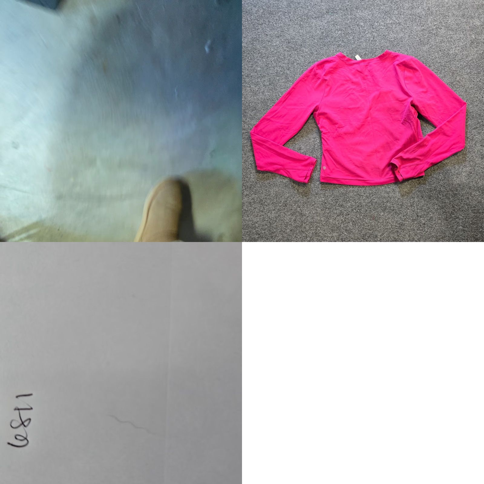 Athleta Athleta Top Women L Pink V Neck Cropped Long Sleeve Performance Workout Shirt Size L / US 10 / IT 46 - 8 Thumbnail