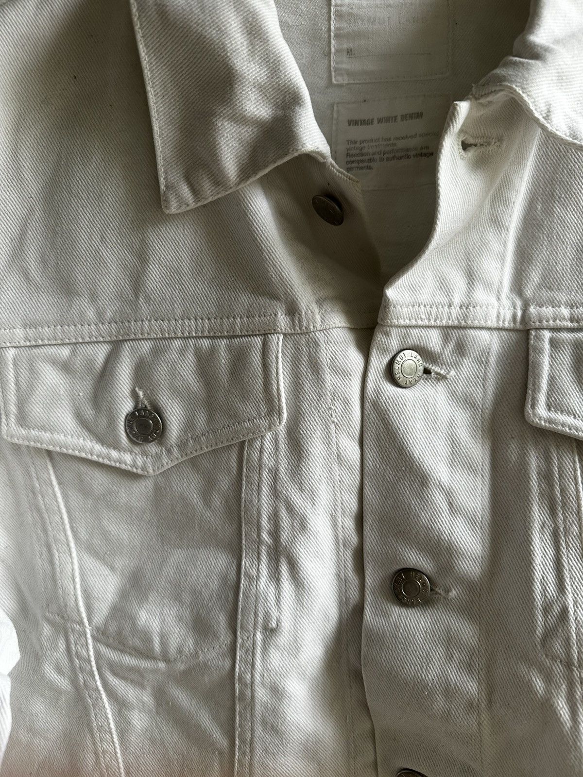 Helmut Lang Helmut Lang White Denim Jacket Size US M / EU 48-50 / 2 - 3 Thumbnail