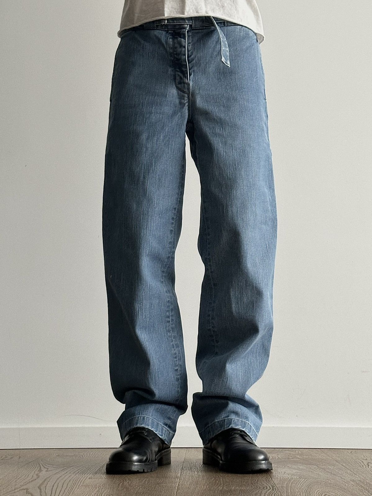 Prada Prada Belted Denim Work Pants Size US 30 / EU 46 - 1 Thumbnail