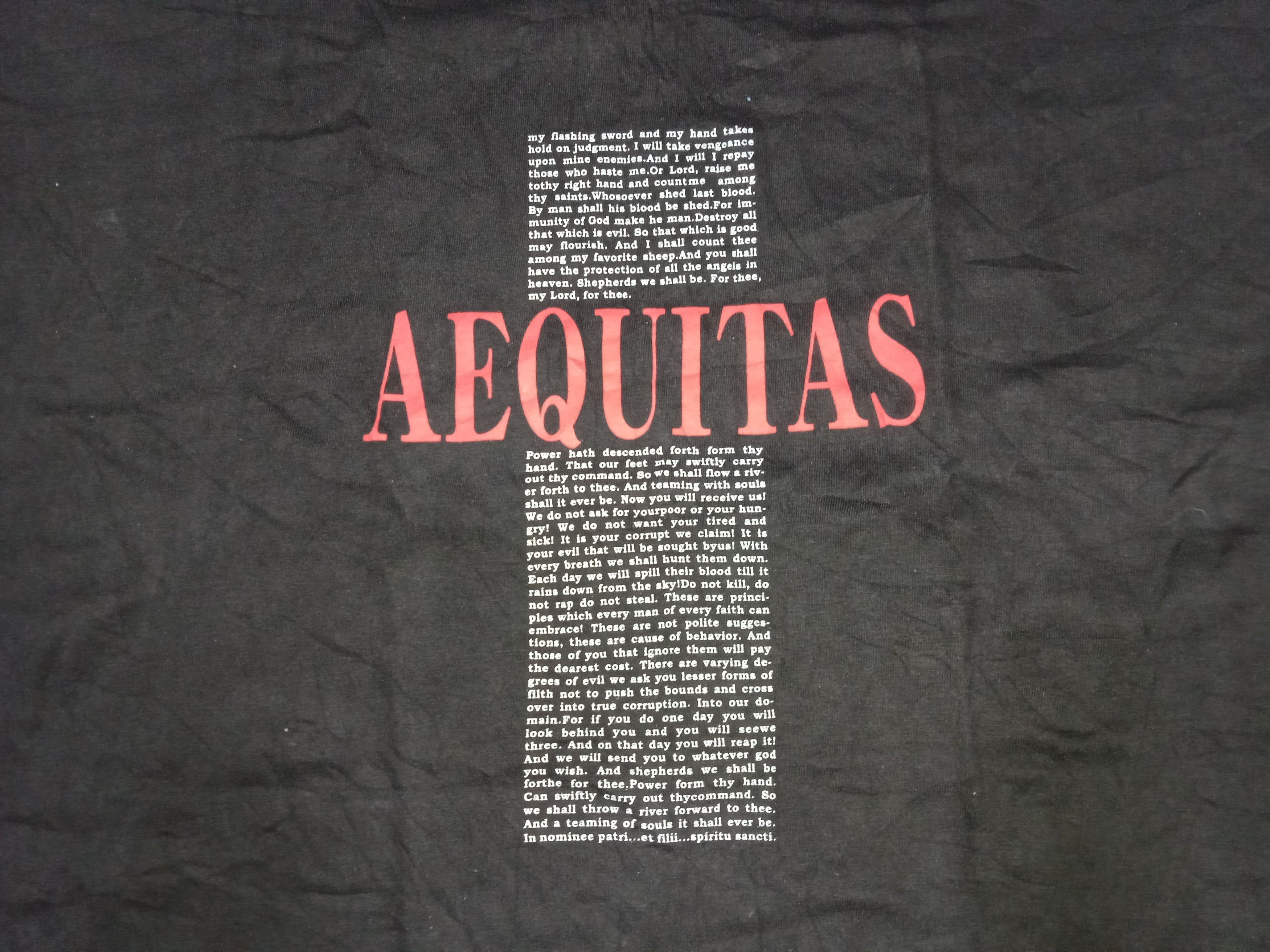 Vintage Vintage 90s The Bondoock Saints Aequitas T Shirt 00s 80s Size US L / EU 52-54 / 3 - 4 Thumbnail