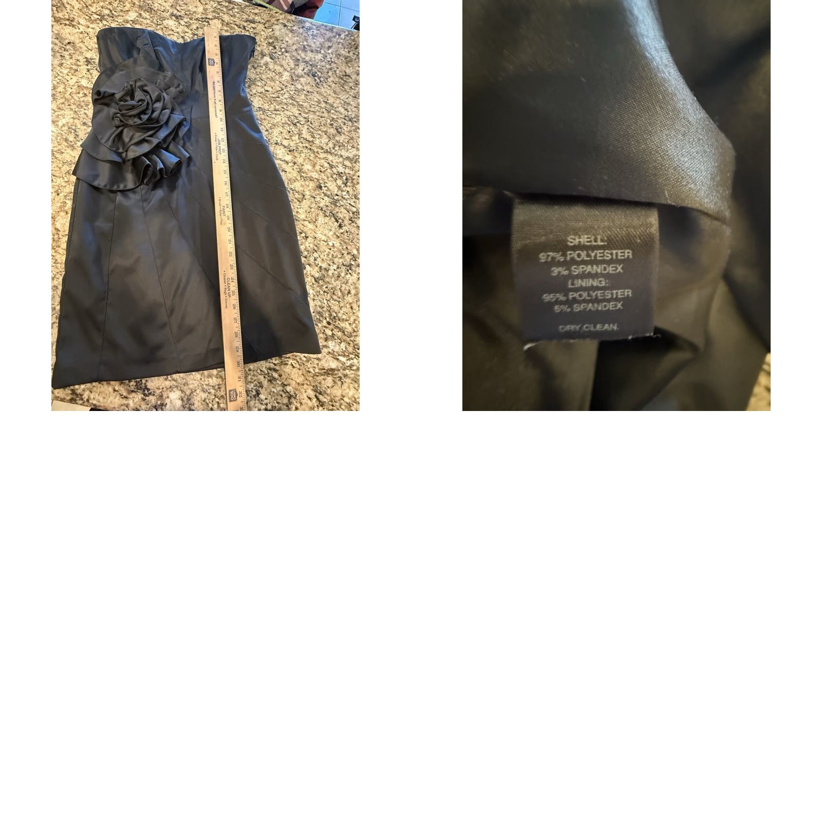 White House Black Market WHBM Dress Strapless Satin Cocktail Flower sz 6 Women Party/Cocktail Size M / US 6-8 / IT 42-44 - 8 Thumbnail