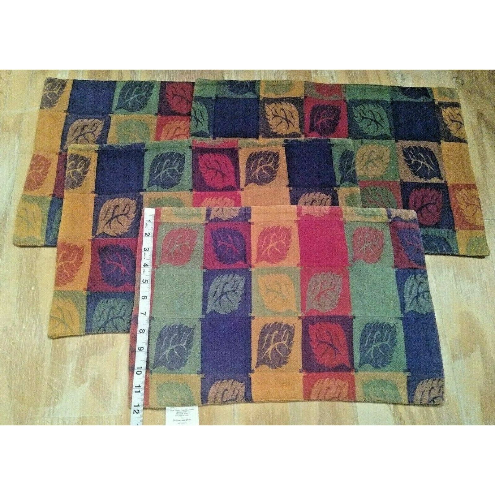 Other Fallani and Cohn Cotton Placemats Fall Leaves RN 14826 4 Pc. Size ONE SIZE - 3 Thumbnail
