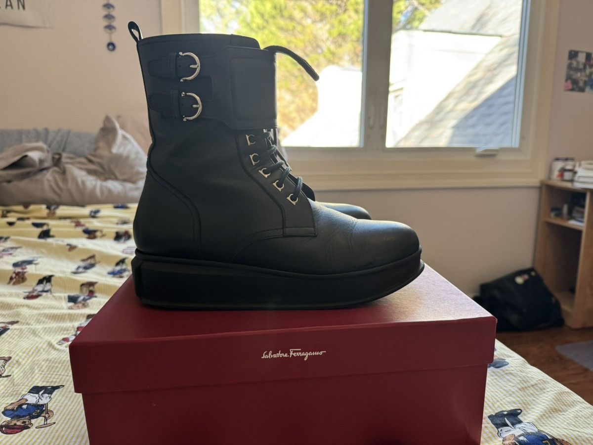 Salvatore Ferragamo Salvatore Ferragamo Karin Nero Calf leather boot Size US 9.5 / IT 39.5 - 3 Thumbnail