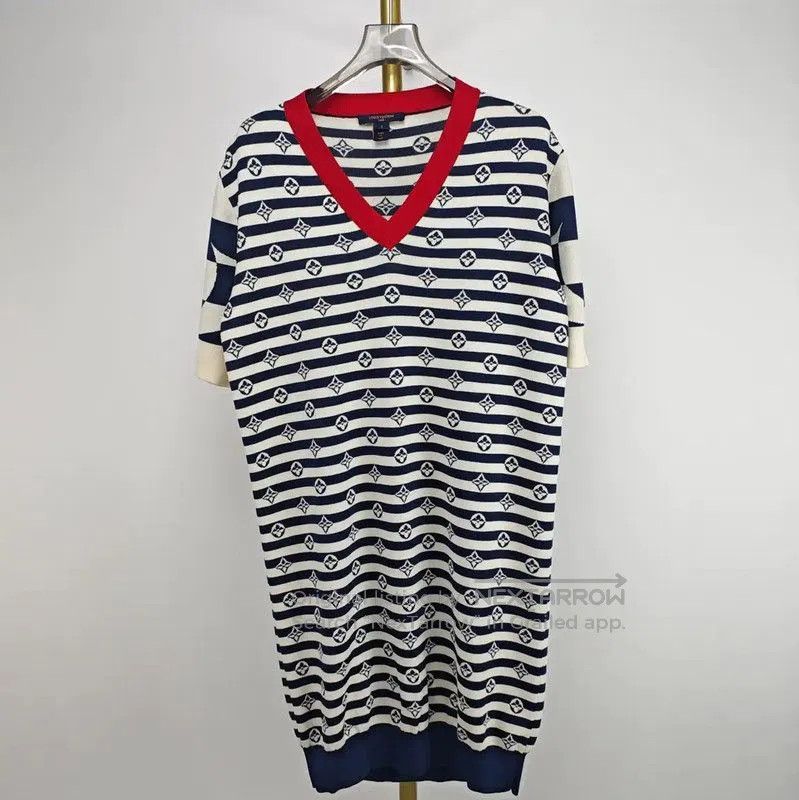 Louis Vuitton Louis Vuitton Spring Autumn Blue Silk Dress . Size S / US 4 / IT 40 - 1 Thumbnail