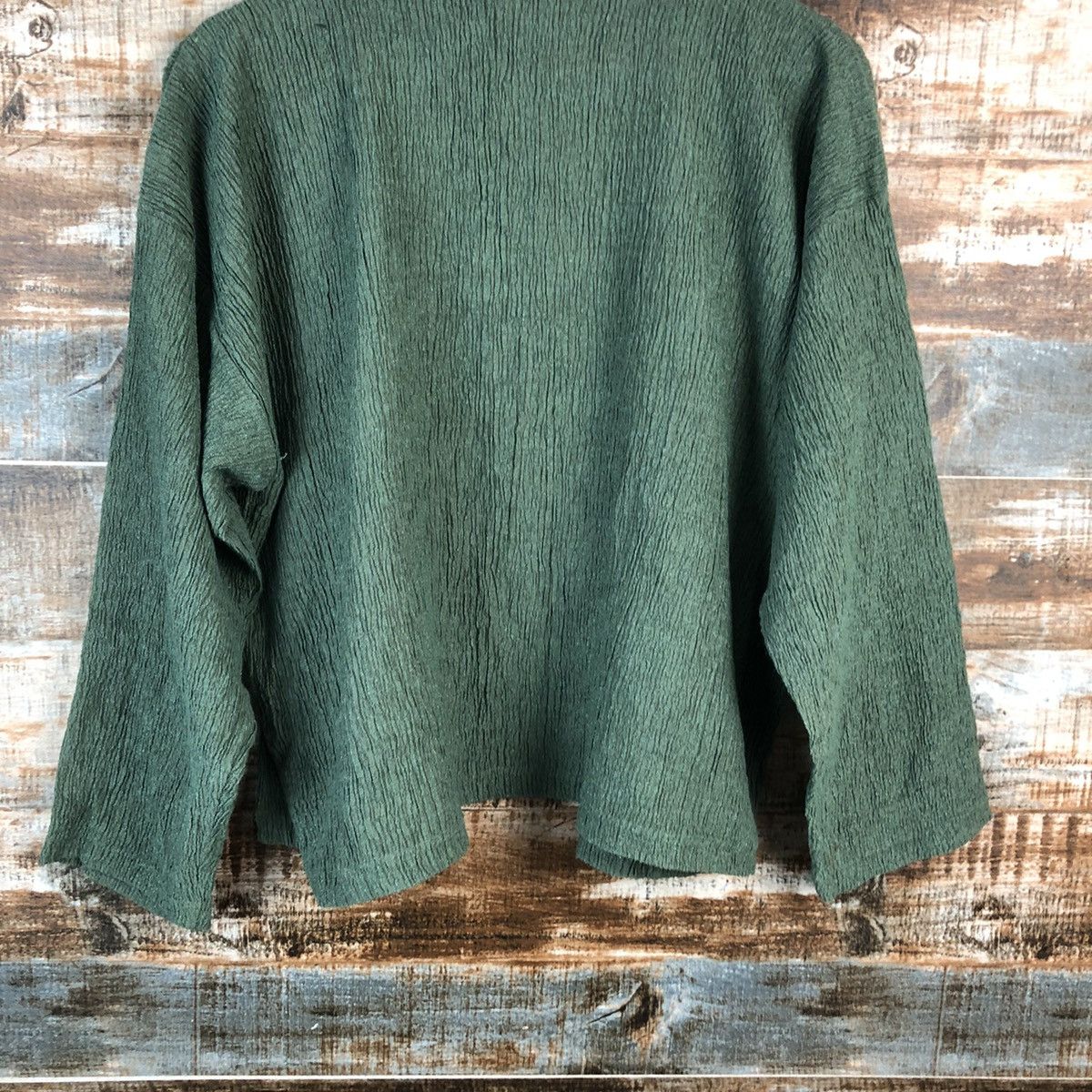 Japanese Brand Keiko Kishi by Nosh Green Cardigan Knitwear #A2473 Size US L / EU 52-54 / 3 - 14 Thumbnail