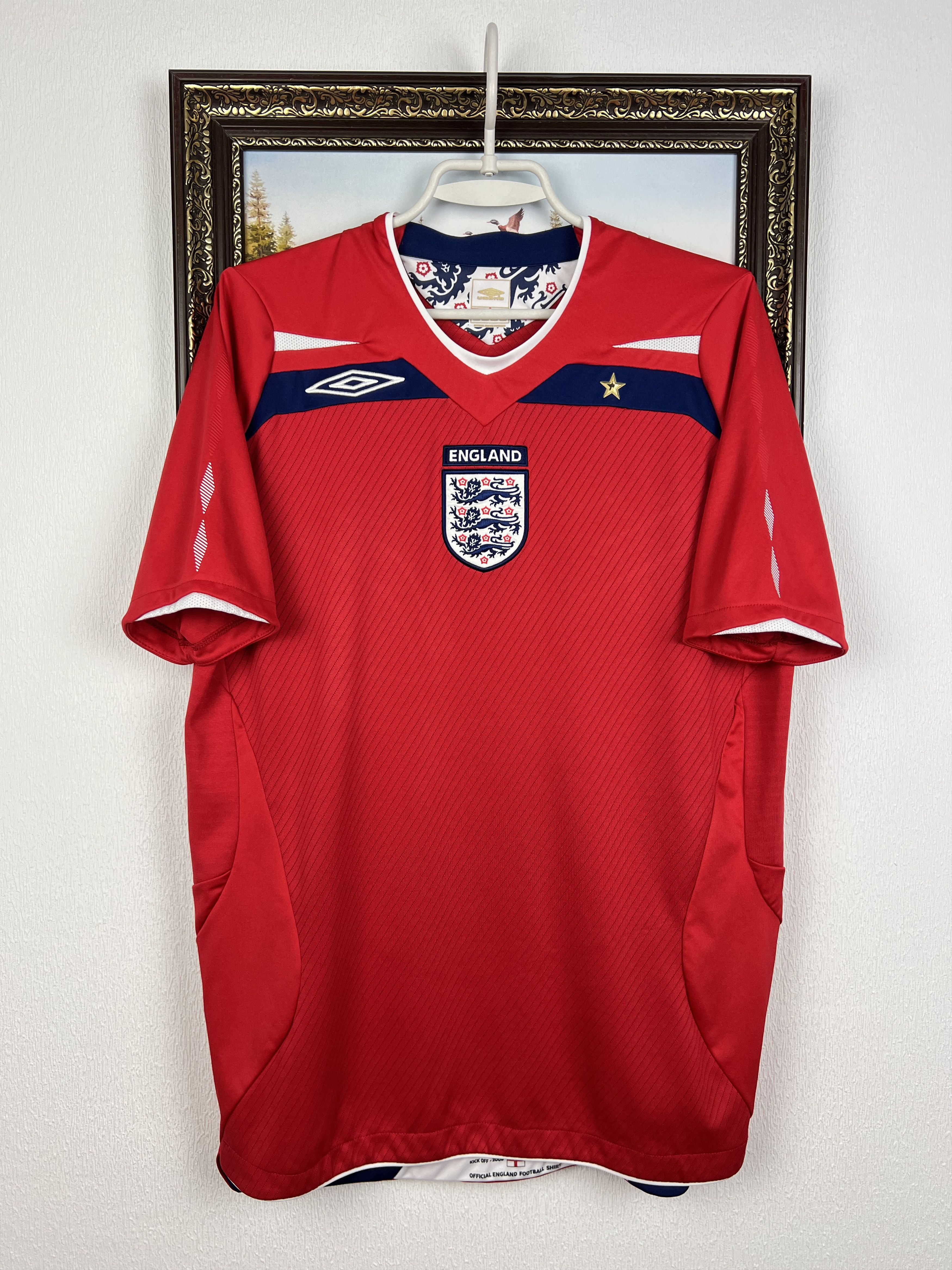 Umbro England Away football shirt Soccer National Jersey Trikot Size US M / EU 48-50 / 2 - 1 Thumbnail