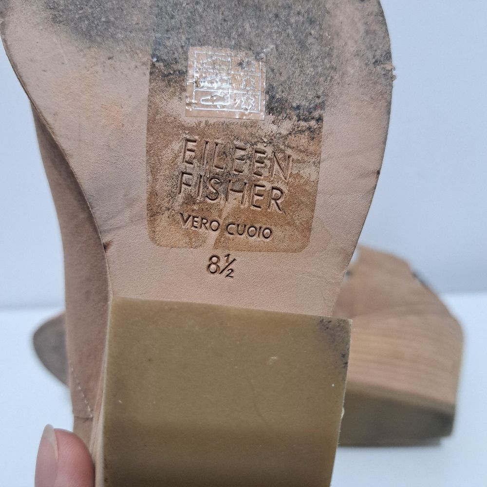 Eileen Fisher Eileen Fisher Tote Chic Ankle Boots Stacked Heel Size 8.5 Earth Tumbled Nubuck Size US 8.5 / IT 38.5 - 10 Thumbnail